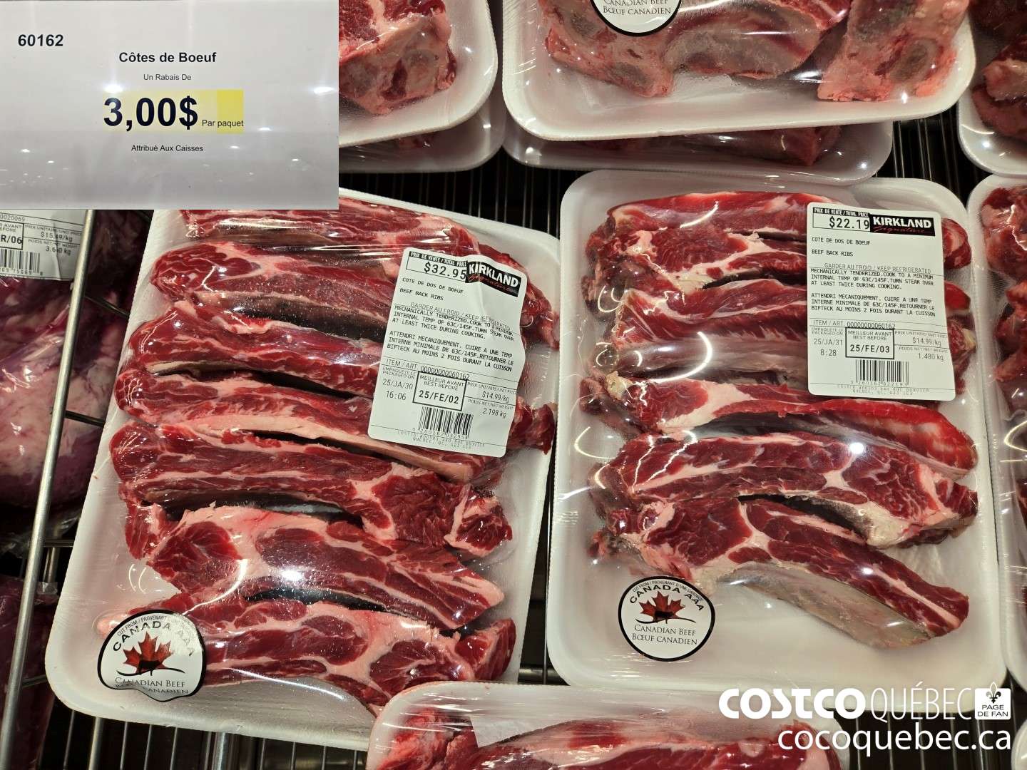 60162 Cotes de Boeuf  ($3.00 INSTANT SAVINGS)