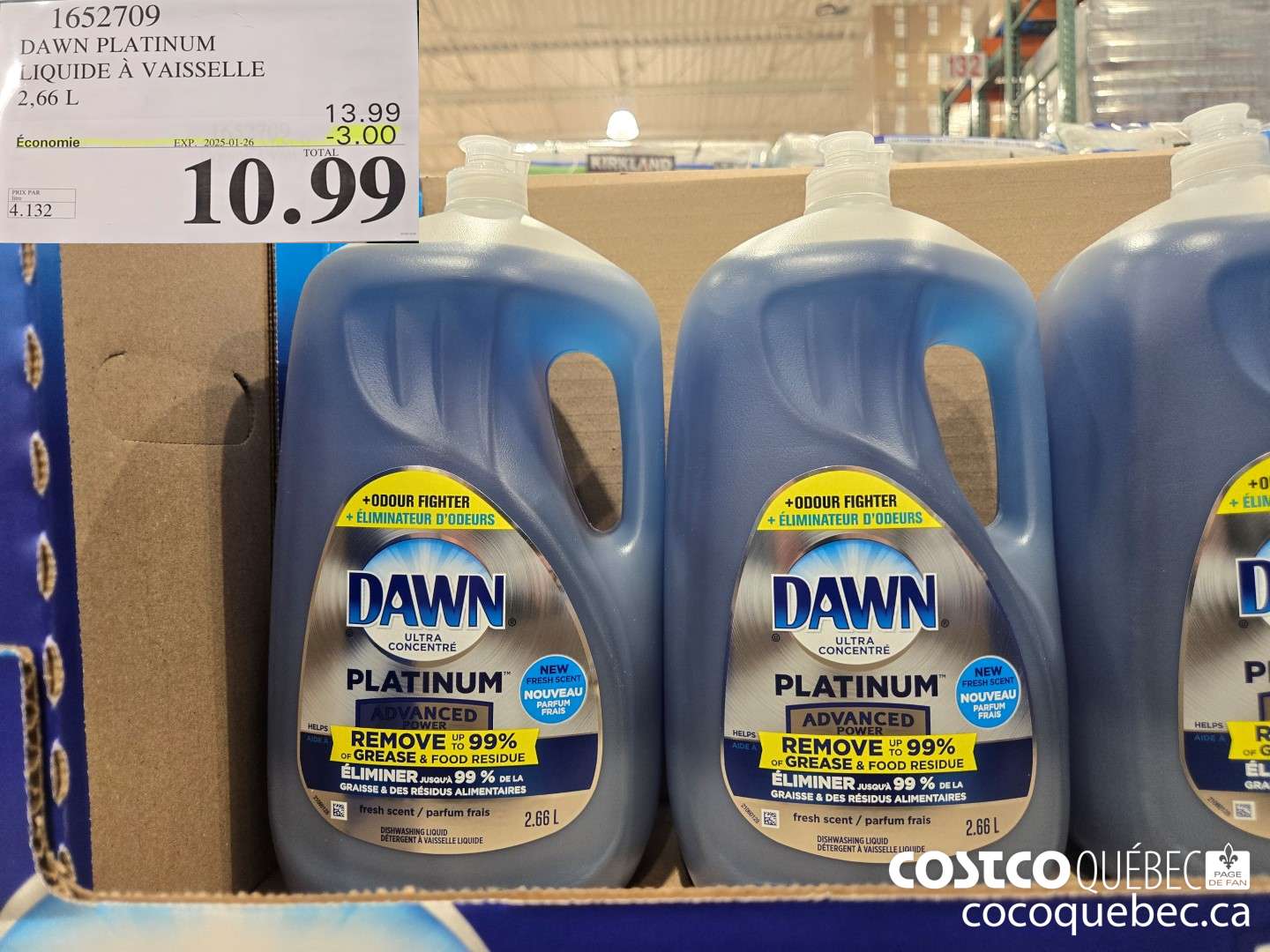 1652709 DAWN PLATINUM LIQUIDE A VAISSELLE ($3.00 INSTANT SAVINGS EXPIRES ON 2025-01-26) $10.99
