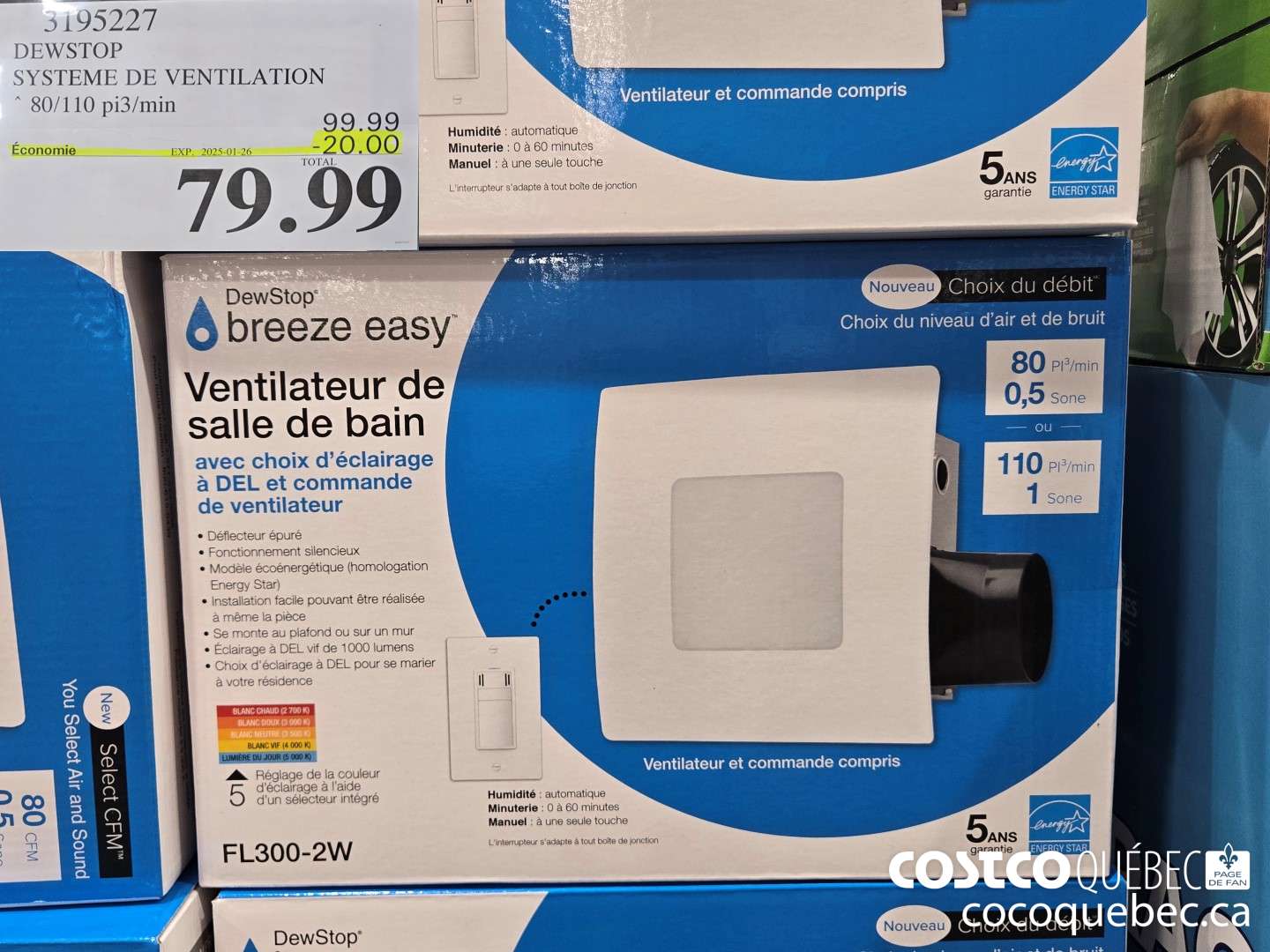 319522 DEWSTOP SYSTEME DE VENTILATION  ($20.00 INSTANT SAVINGS EXPIRES ON 2025-01-26) $79.99