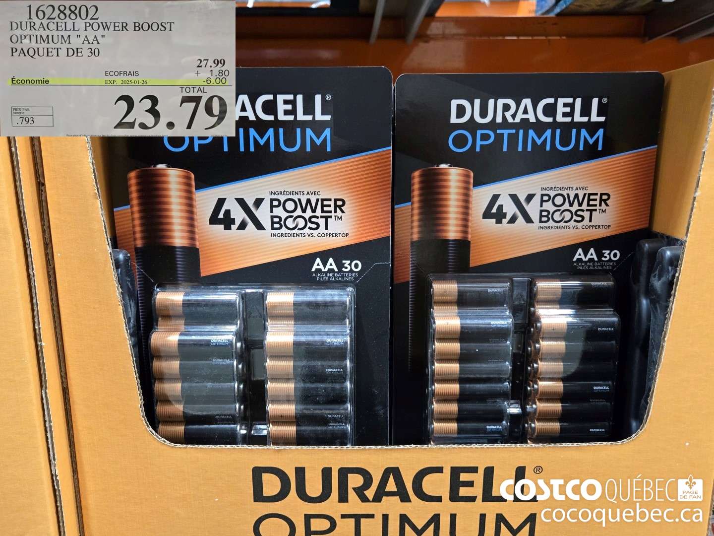 1628802 DURACELL POWER BOOST OPTIMUM 
