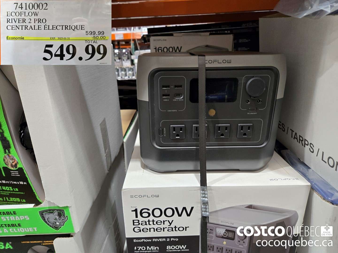 7410002 ECOFLOW RIVER 2 PRO CENTRALE ELECTRIQUE  ($50.00 INSTANT SAVINGS EXPIRES ON 2025-01-31) $549.99