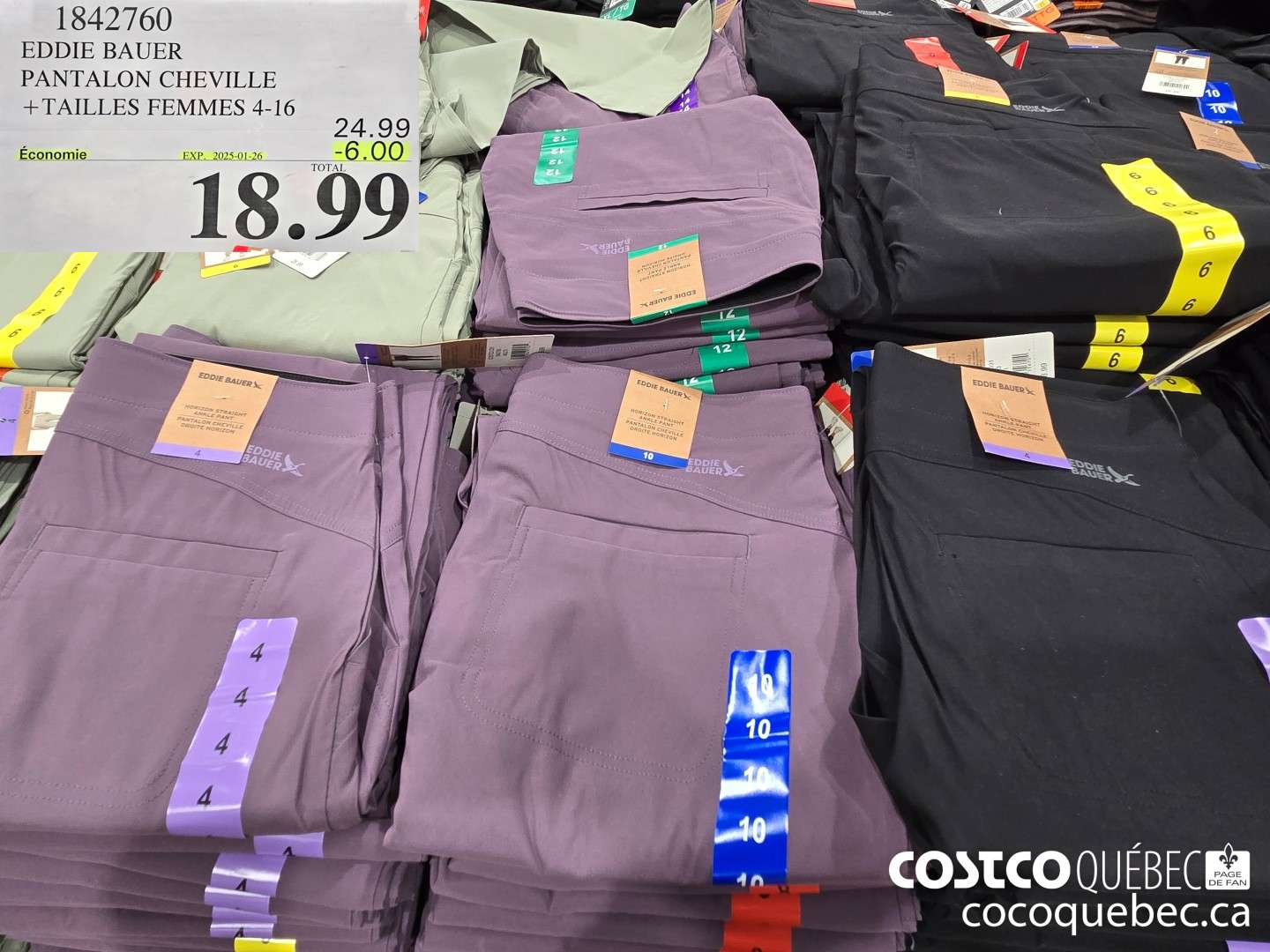 1842760 EDDIE BAUER PANTALON CHEVILLE +TAILLES FEMMES 4-16  ($6.00 INSTANT SAVINGS EXPIRES ON 2025-01-26) $18.99