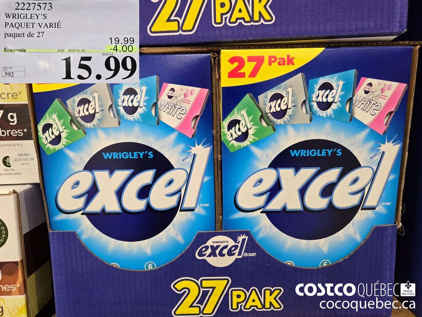 2227573 EXCEL PAQUET VARIE PAQUET DE 27  ($19.99 INSTANT SAVINGS EXPIRES ON 2025-01-26) $15.99