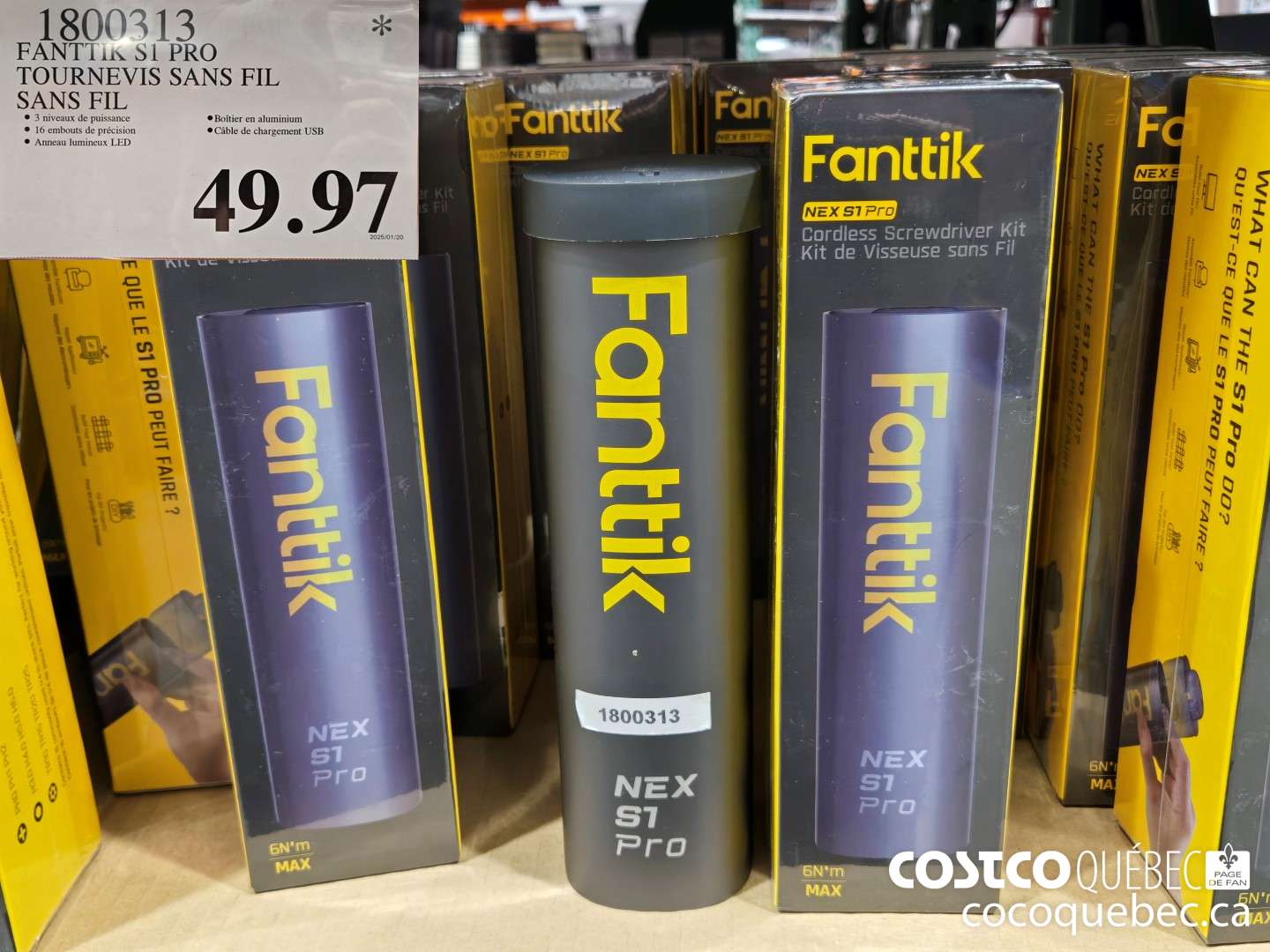 1800313 FANTTIK S1 PRO TOURNEVIS SANS FIL SANS FIL  $49.97