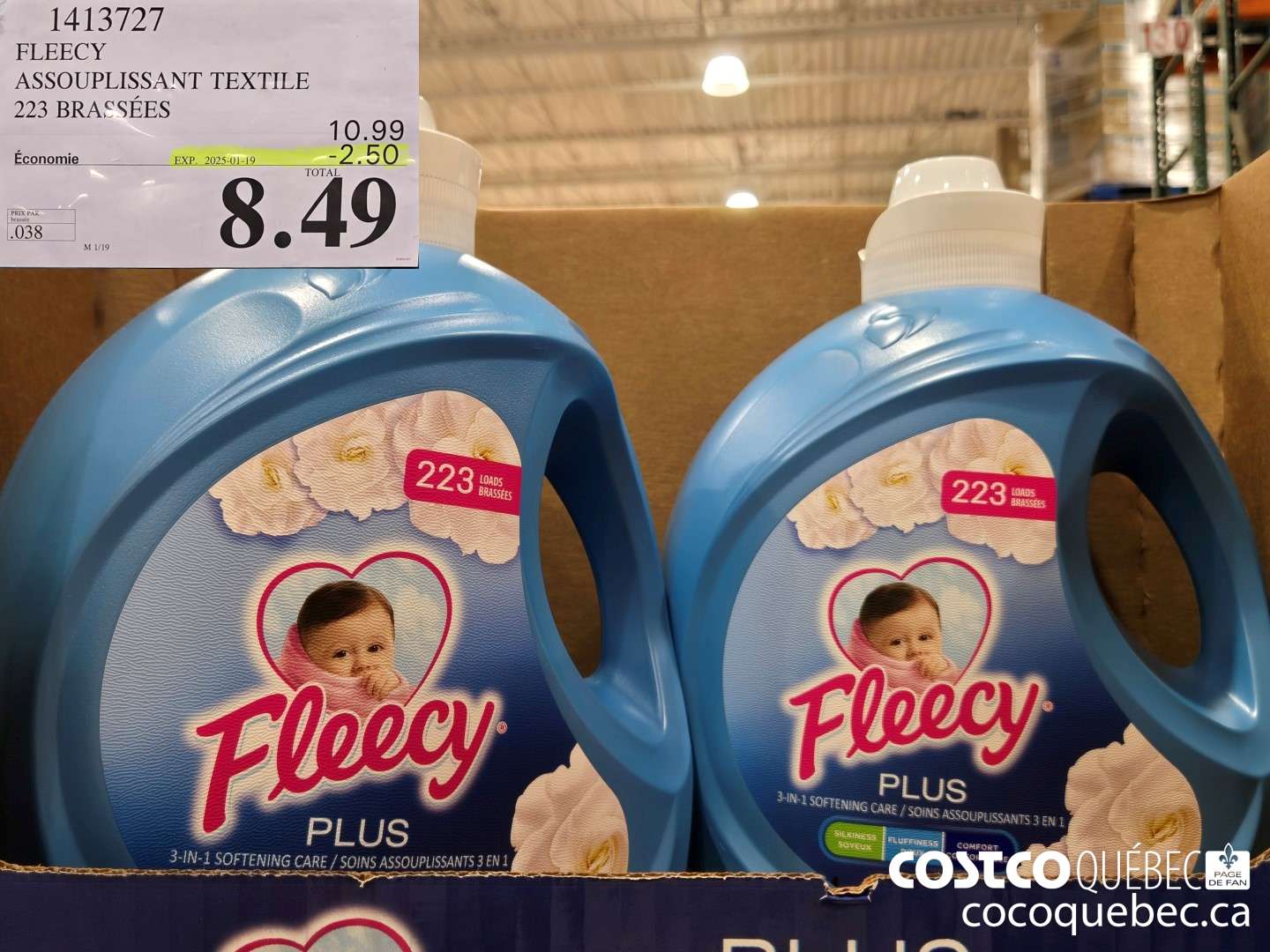 1413727 FLEECY AIR FRAIS 224 brassée ($2.50 INSTANT SAVINGS EXPIRES ON 2025-01-19) $8.49