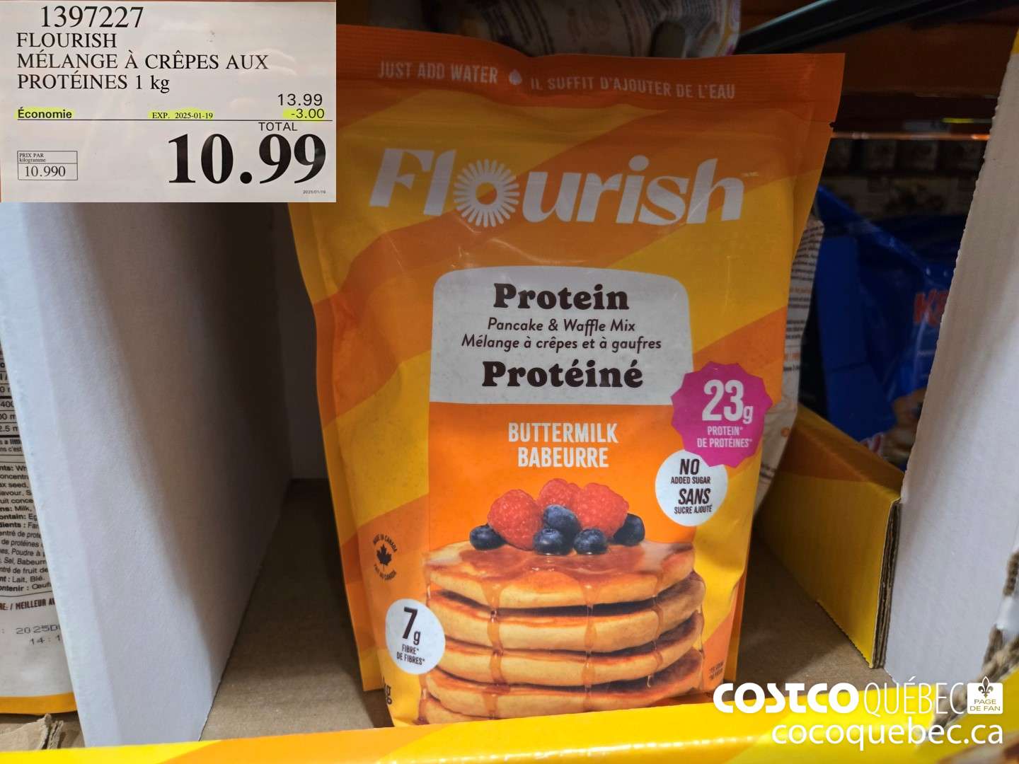 1397227 FLOURISH MELANGE a CREPES AUX PROTEINES 1 kg ($3.00 INSTANT SAVINGS EXPIRES ON 2025-01-19) $10.99