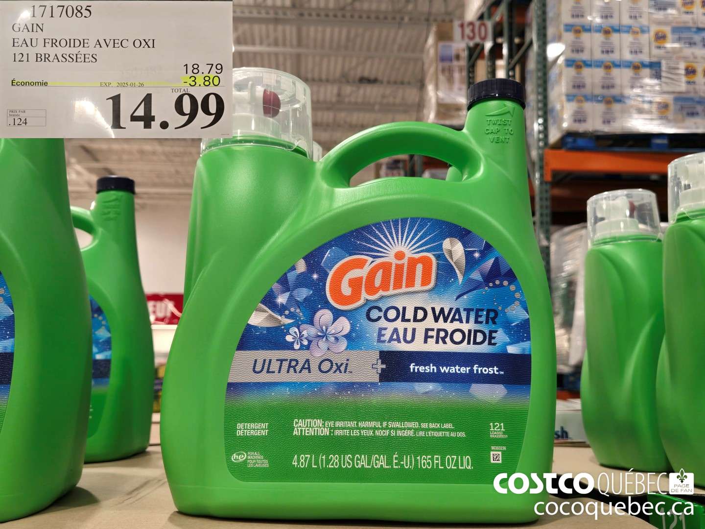 1717085 GAIN EAU FROIDE AVEC OXI 121 BRASSEES  ($3.80 INSTANT SAVINGS EXPIRES ON 2025-01-26) $14.99