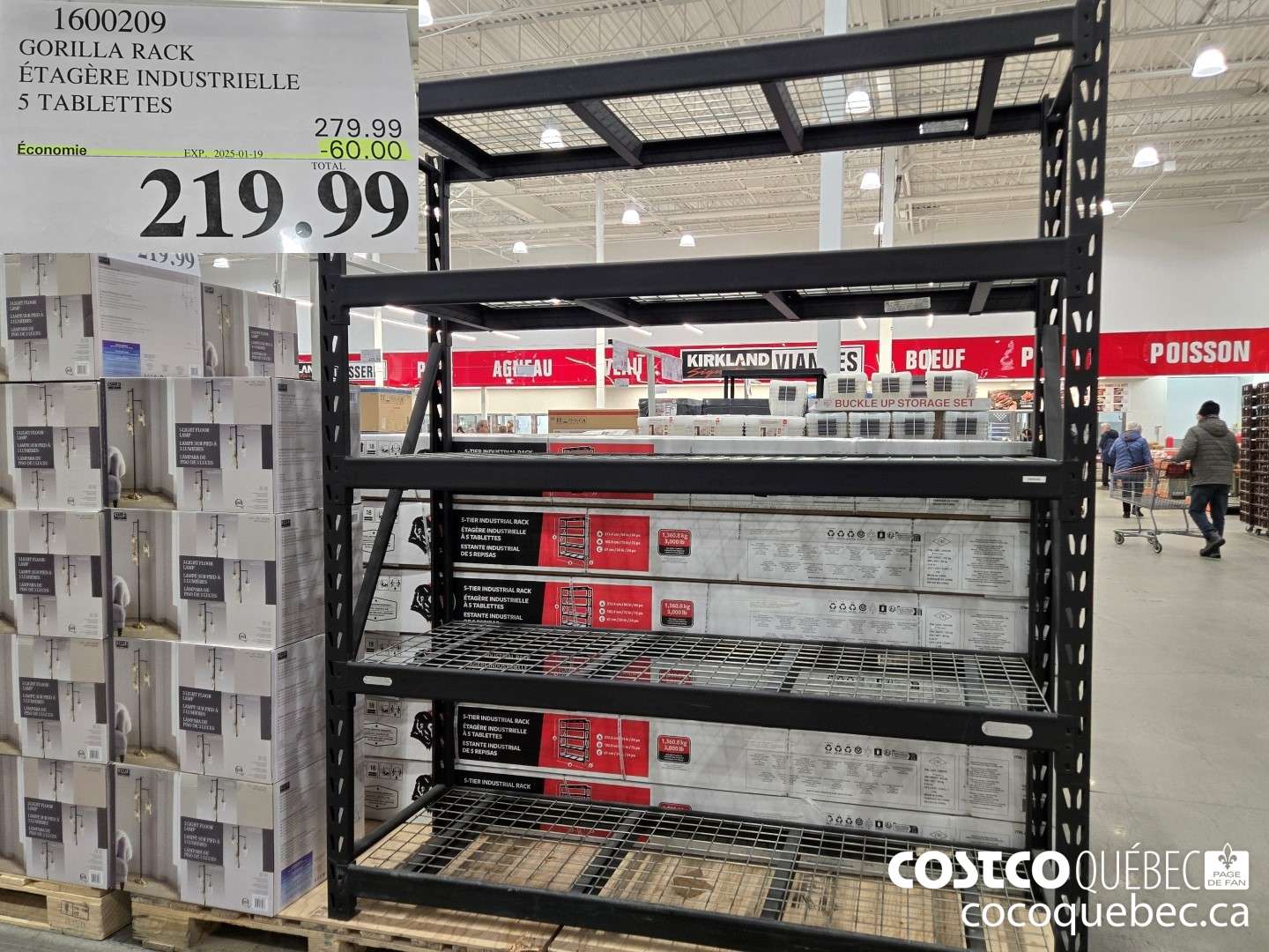 1600209 GORILLA RACK ETAGERE INDU STRIELLE  ($60.00 INSTANT SAVINGS EXPIRES ON 2025-01-19) $269.99