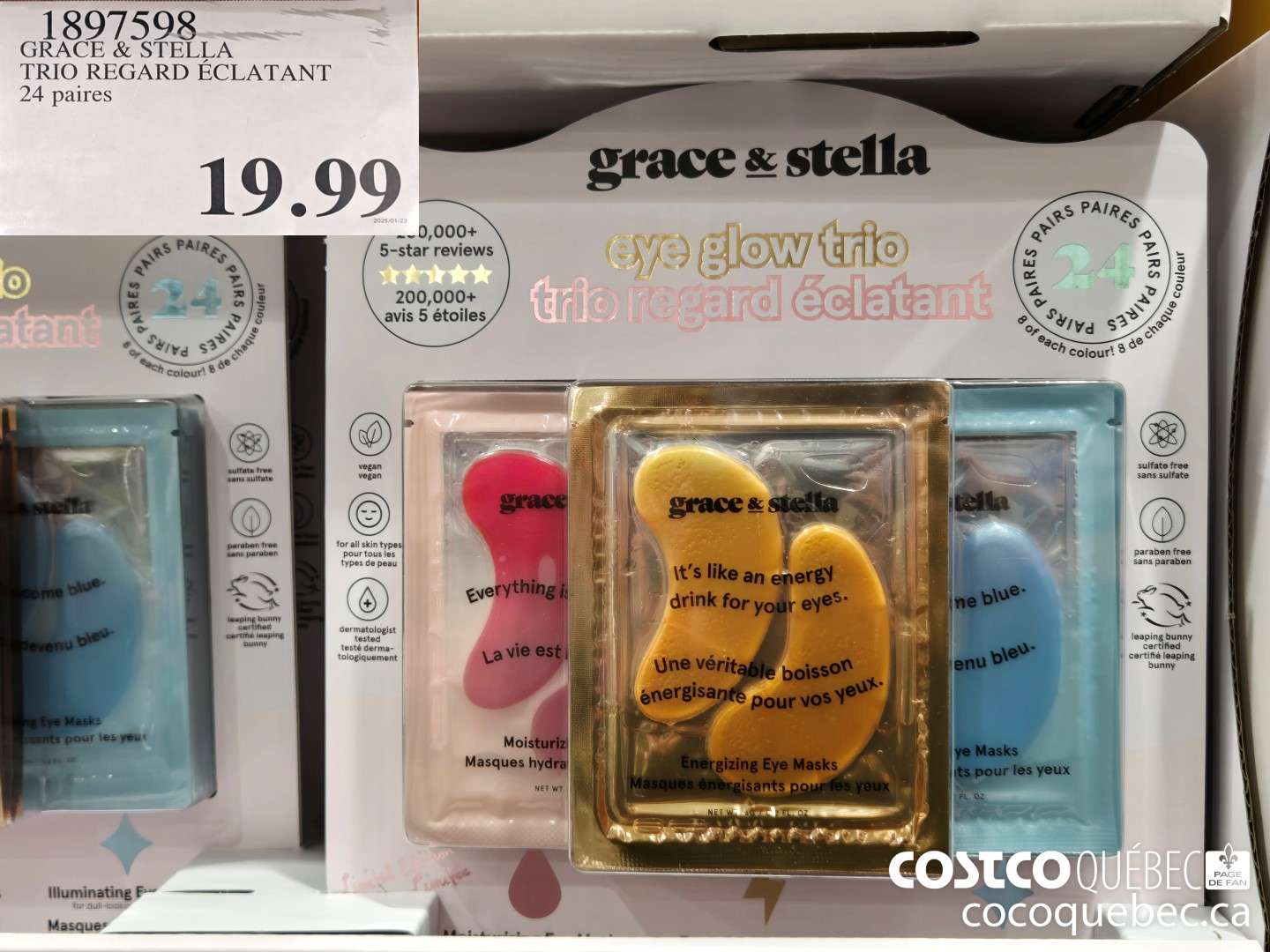 1897598 GRACE & STELLA TRIO REGARD ECLATANT 24 paires  $19.99