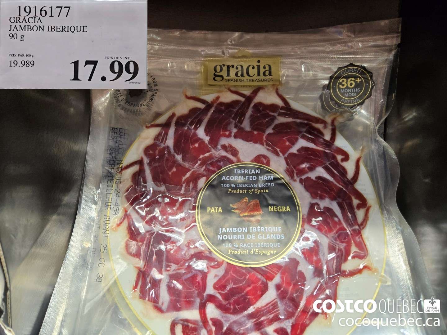 1916177 GRACIA JAMBON IBERIQUE 90 g  $17.99