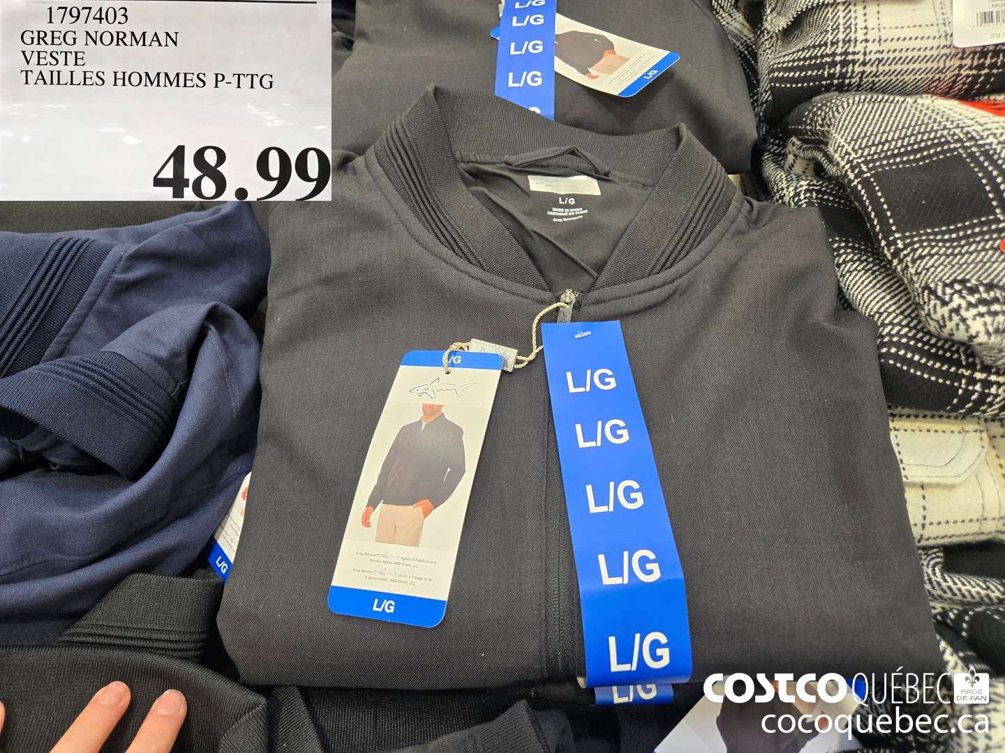 1797403 GREG NORMAN VESTE TAILLES HOMMES P-TTG  $48.99