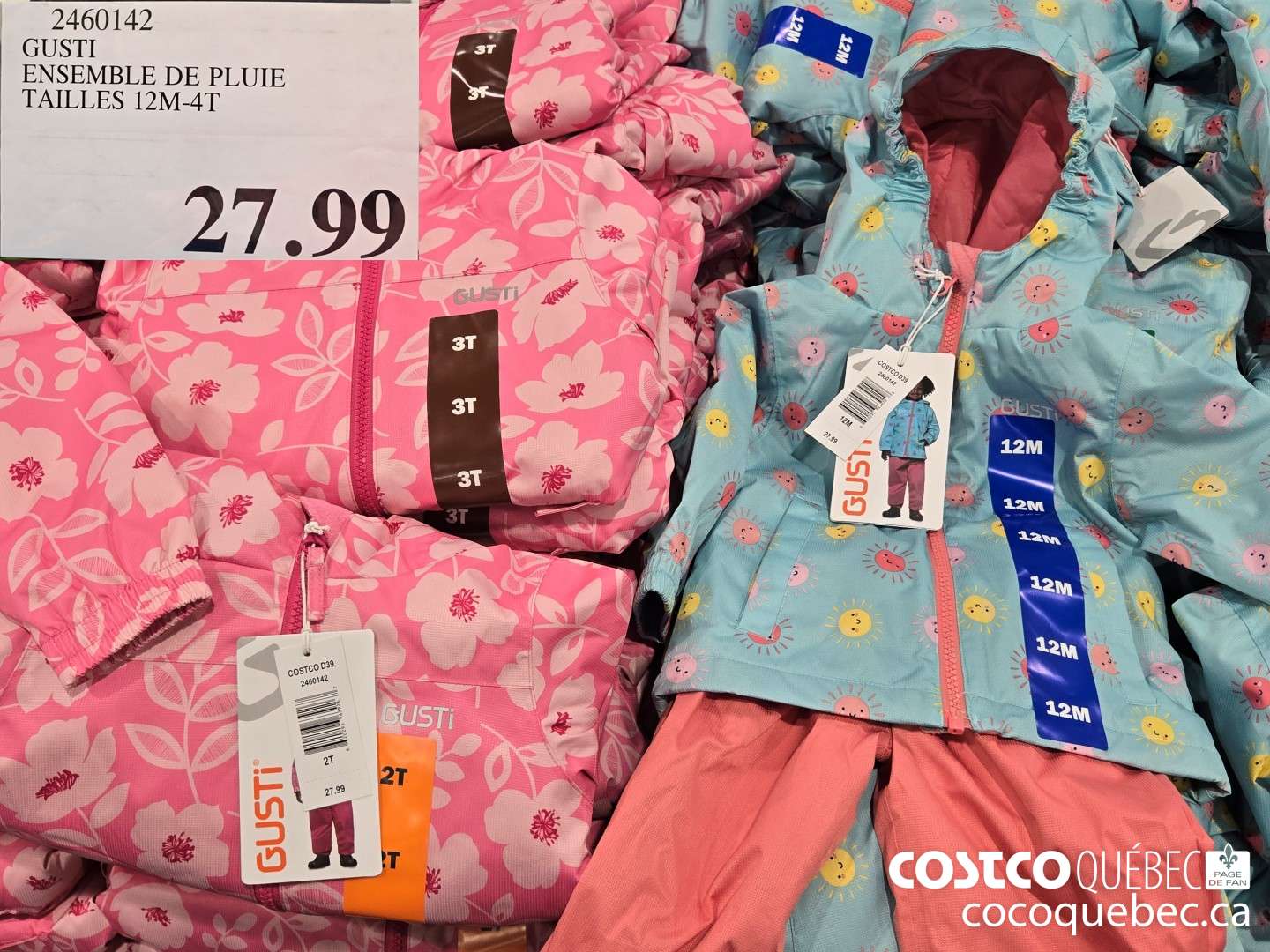 2460142 GUSTI ENSEMBLE DE PLUIE  $27.99