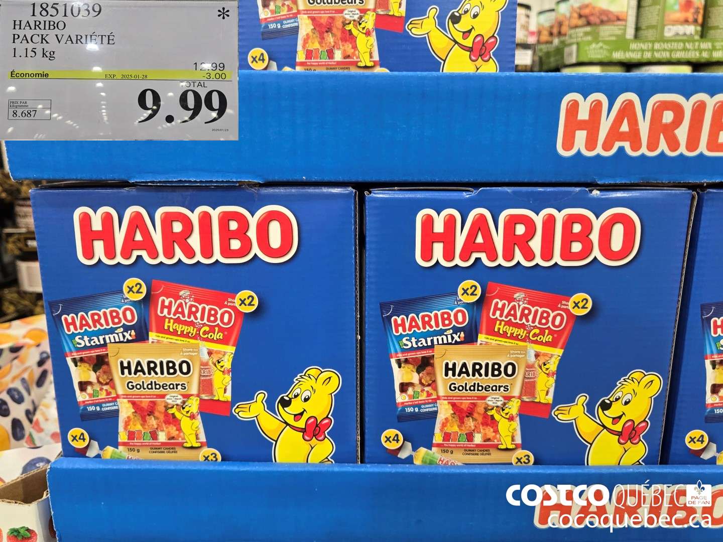 1851039 HARIBO PACK VARIETE 1.15 kg  ($3.00 INSTANT SAVINGS EXPIRES ON 2025-01-28) $9.99