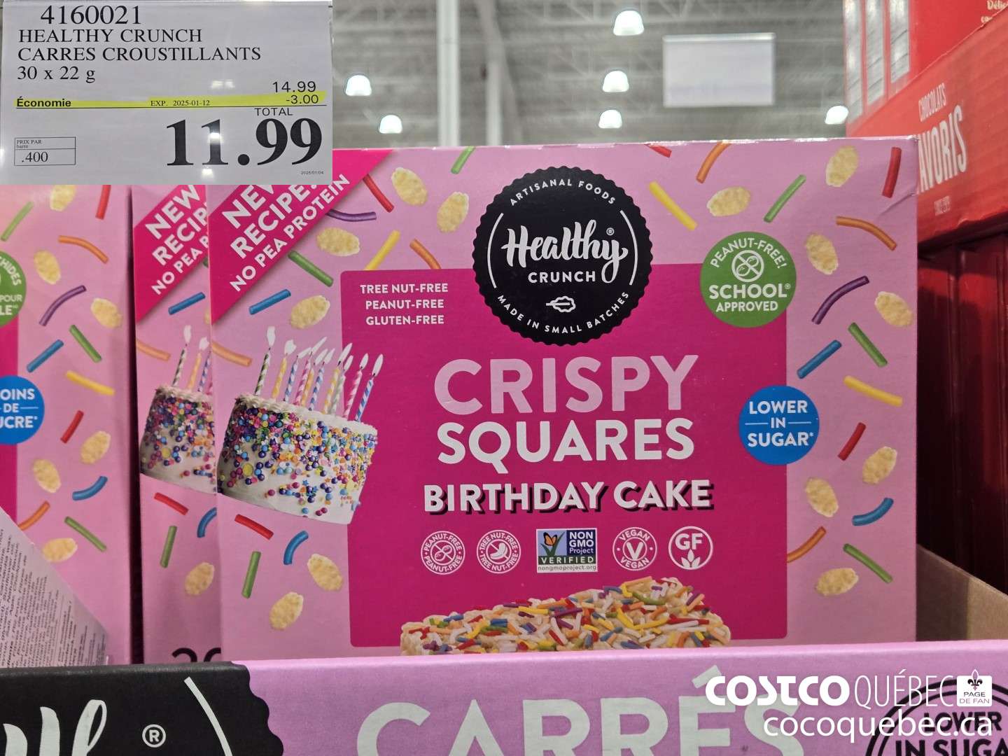 4160021 HEALTHY CRUNCH CARRES CROUSTILLANTS 30 x 22 g  ($3.00 INSTANT SAVINGS EXPIRES ON 2025-01-12) $14.99