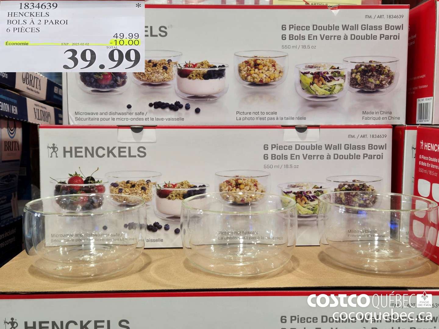 1834639 HENCKELS BOLS A 2 PAROI 6 PIECES  ($10.00 INSTANT SAVINGS EXPIRES ON 2025-02-02) $39.99