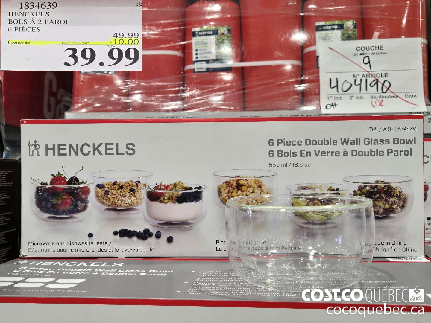 1834639 HENCKELS BOLS A 2 PAROI 6 PIECES  ($10.00 INSTANT SAVINGS EXPIRES ON 2025-02-02) $39.99