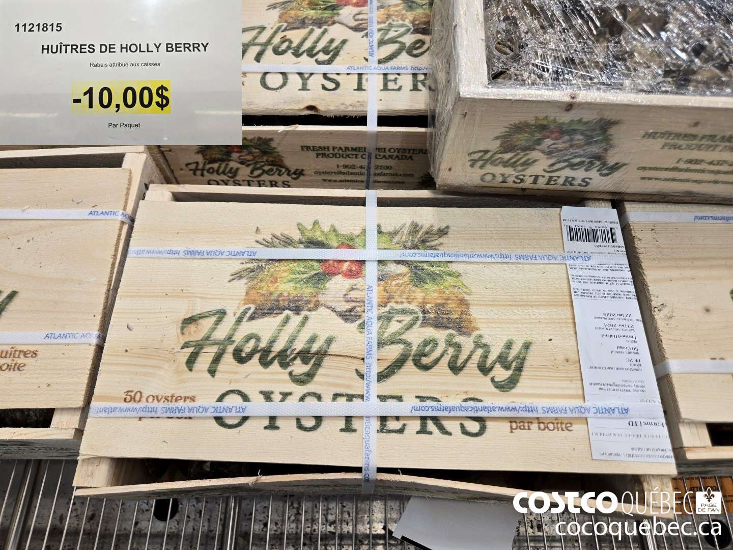 1121815 HUITRES DE HOLLY BERRY  ($10.00 INSTANT SAVINGS)