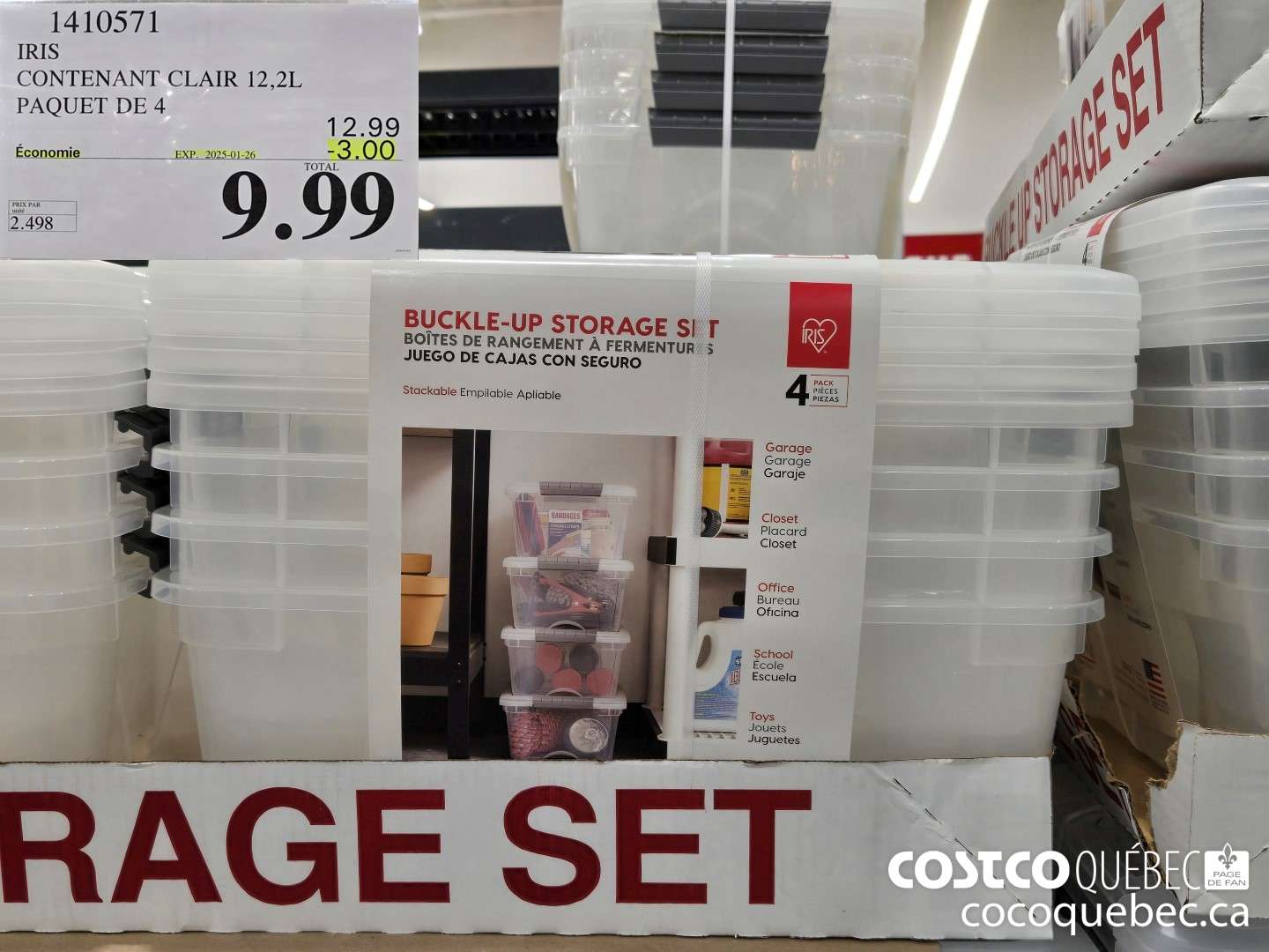 1410571 IRIS CONTENANT CLAIR 12.2L PAQUET DE 4 M 10/27  ($3.00 INSTANT SAVINGS EXPIRES ON 2025-01-26) $9.99