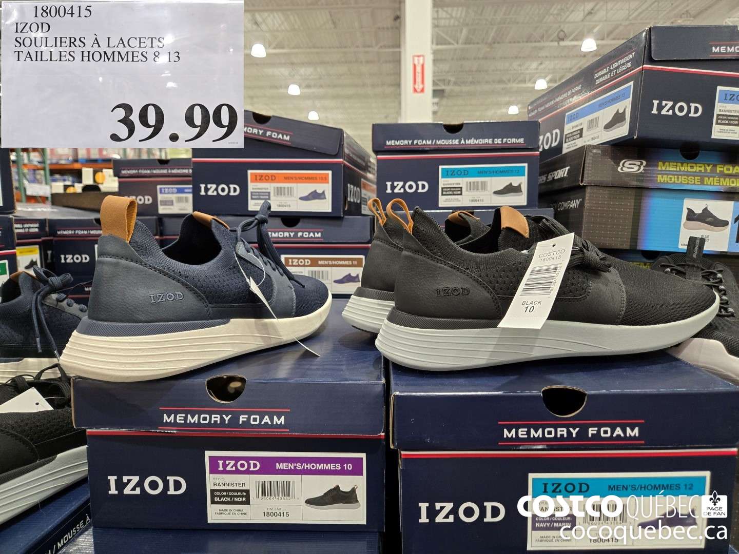 1800415 IZOD SOULIERS A LACETS TAILLES HOMMES  $39.99