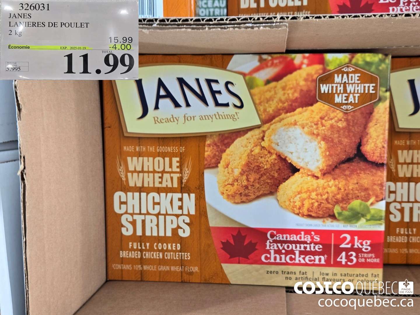 326031 JANES LANIERES DE POULET  ($4.00 INSTANT SAVINGS EXPIRES ON 2025-01-19) $11.99