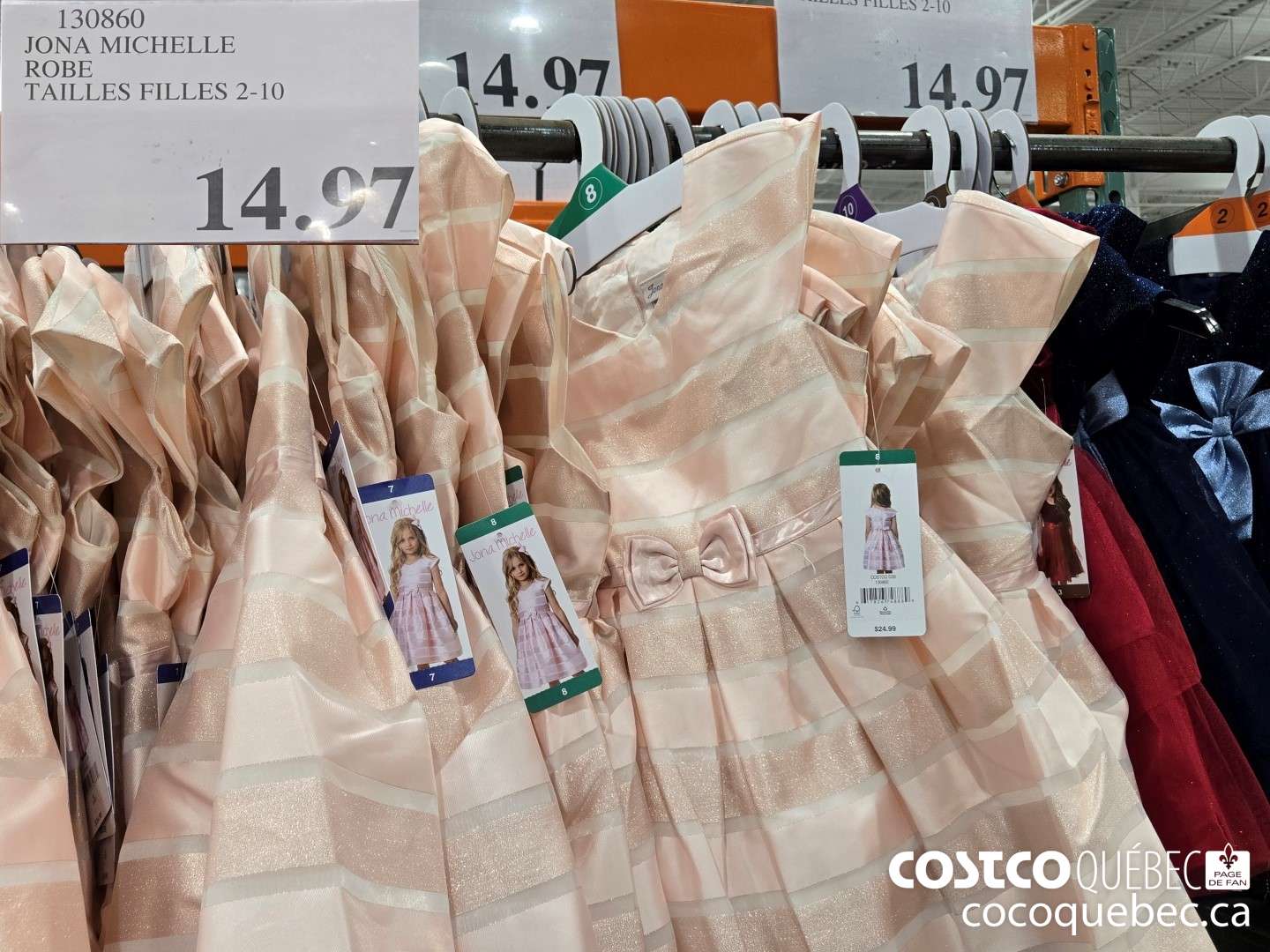 230860 JONA MICHELLE ROBE TAILLES FILLES 2-10  $14.97