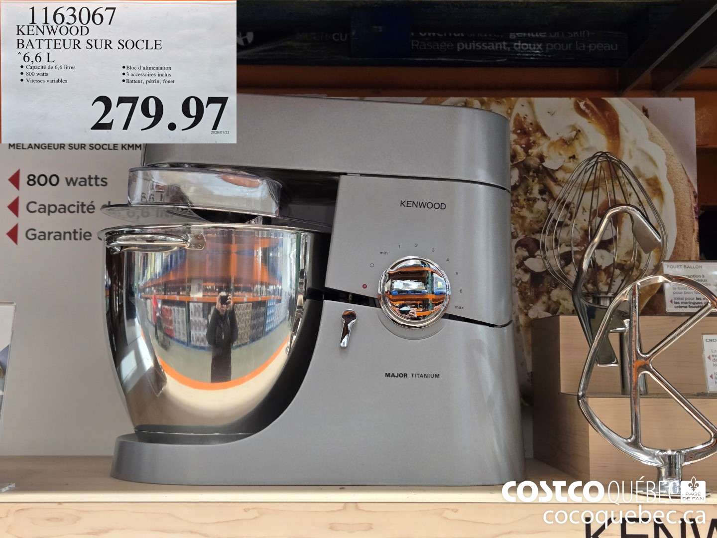 1163067 KENWOOD BATTEUR SUR SOCLE  $279.97