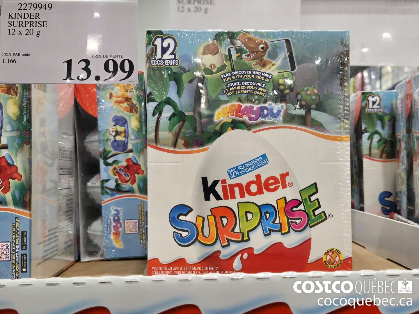 2279949 KINDER SURPRISE 12x20 G  $13.99