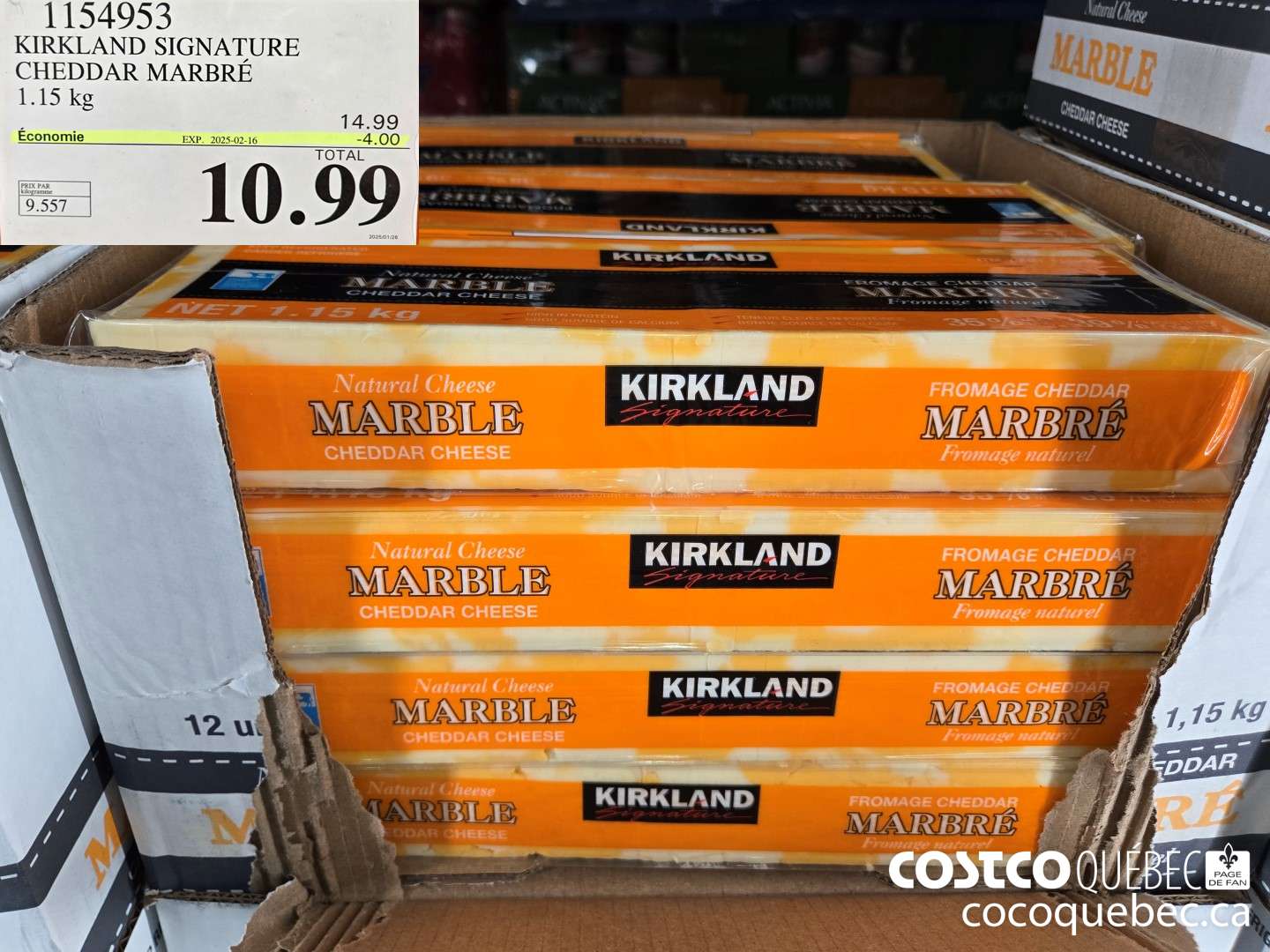 1154953 KIRKLAND SIGNATURE CHEDDAR MARBRE ($4.00 INSTANT SAVINGS EXPIRES ON 2025-02-16) $10.99