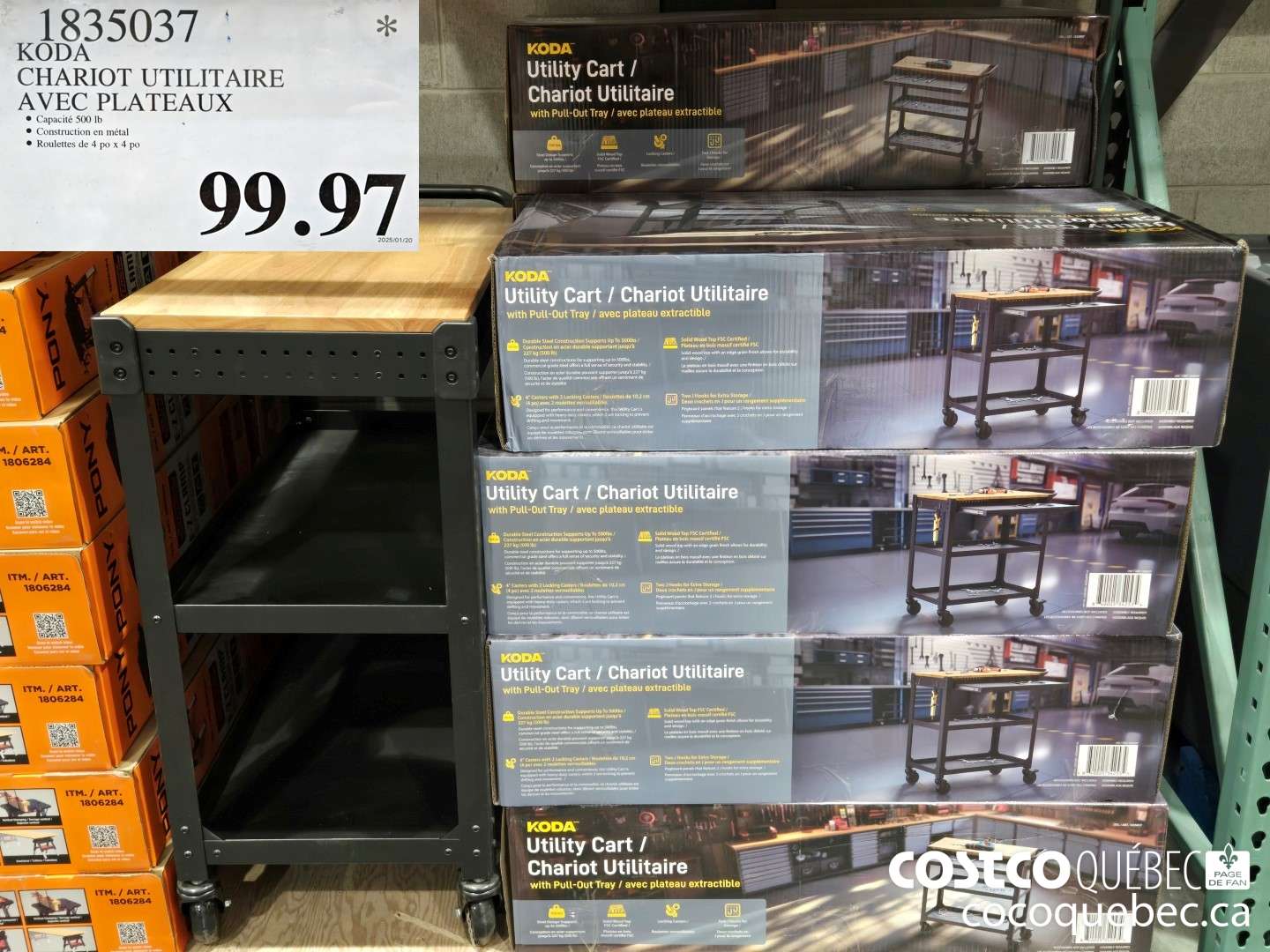 1835037 KODA CHARIOT UTILITAIRE  $99.97
