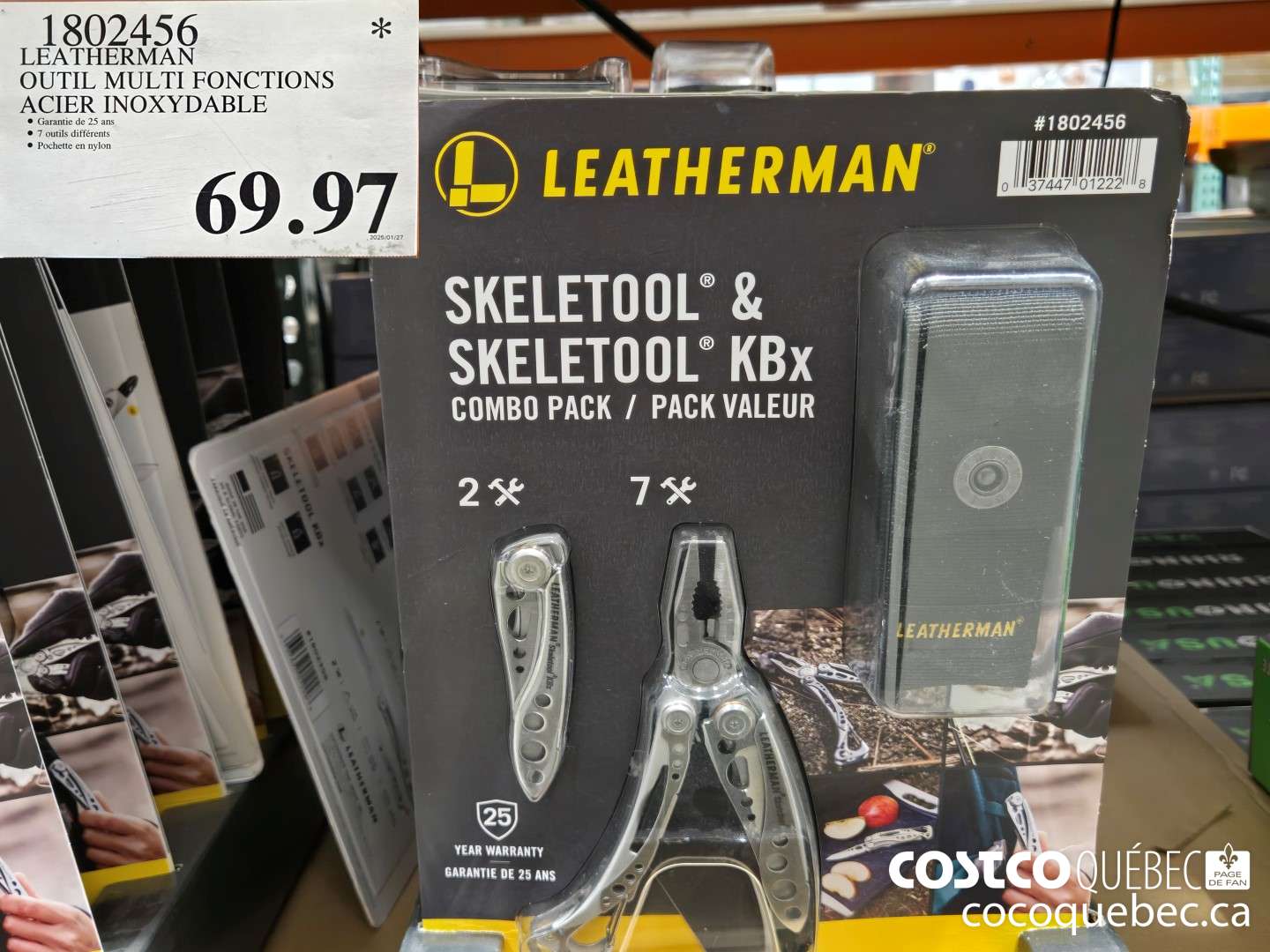 1802456 LEATHERMAN OUTIL MULTI FONCTIONS avec couteau  $69.97