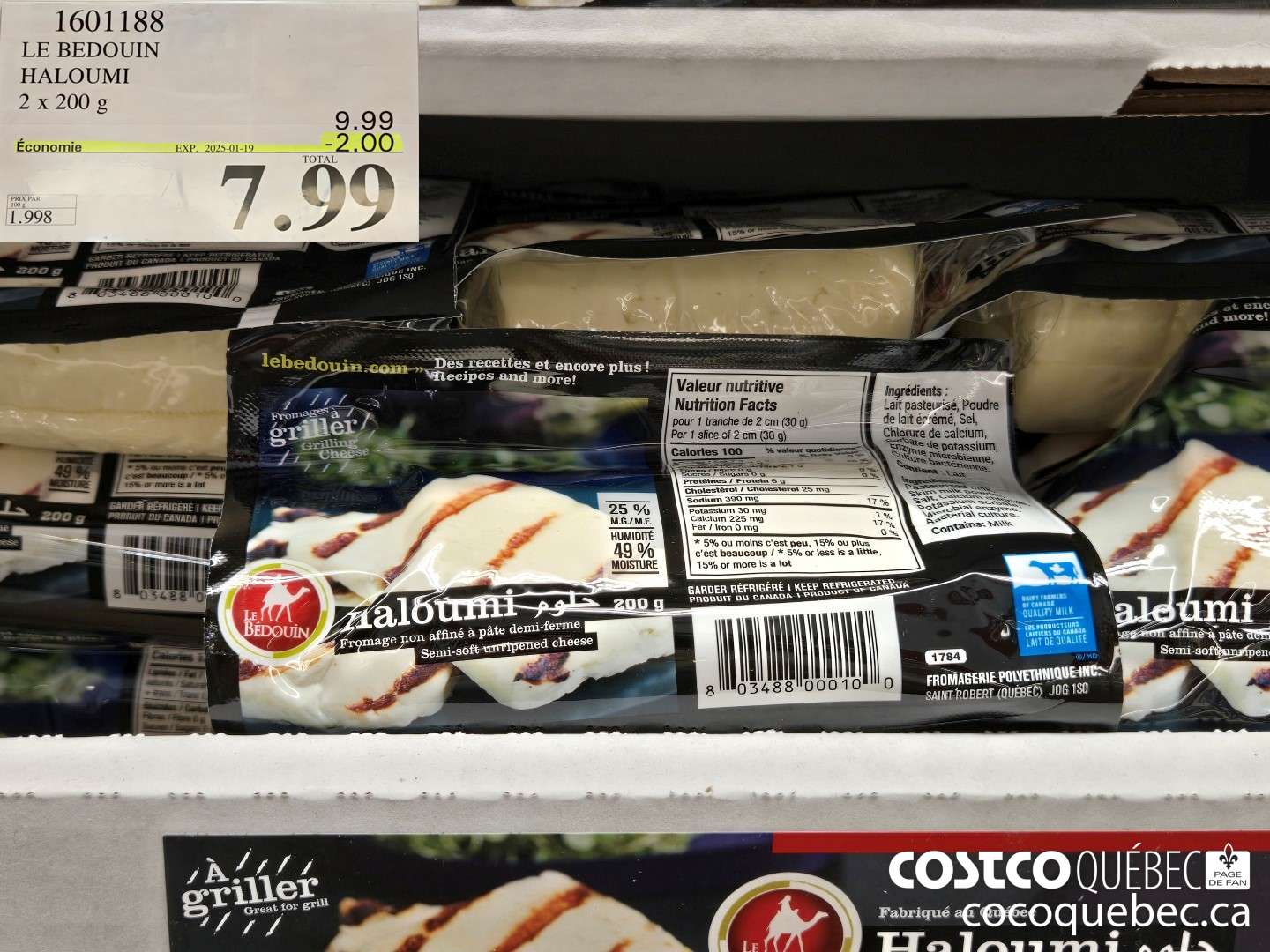 16011388 LE BEDOUIN HALOUMI 2x 200 g  ($2.00 INSTANT SAVINGS EXPIRES ON 2025-01-19) $7.99
