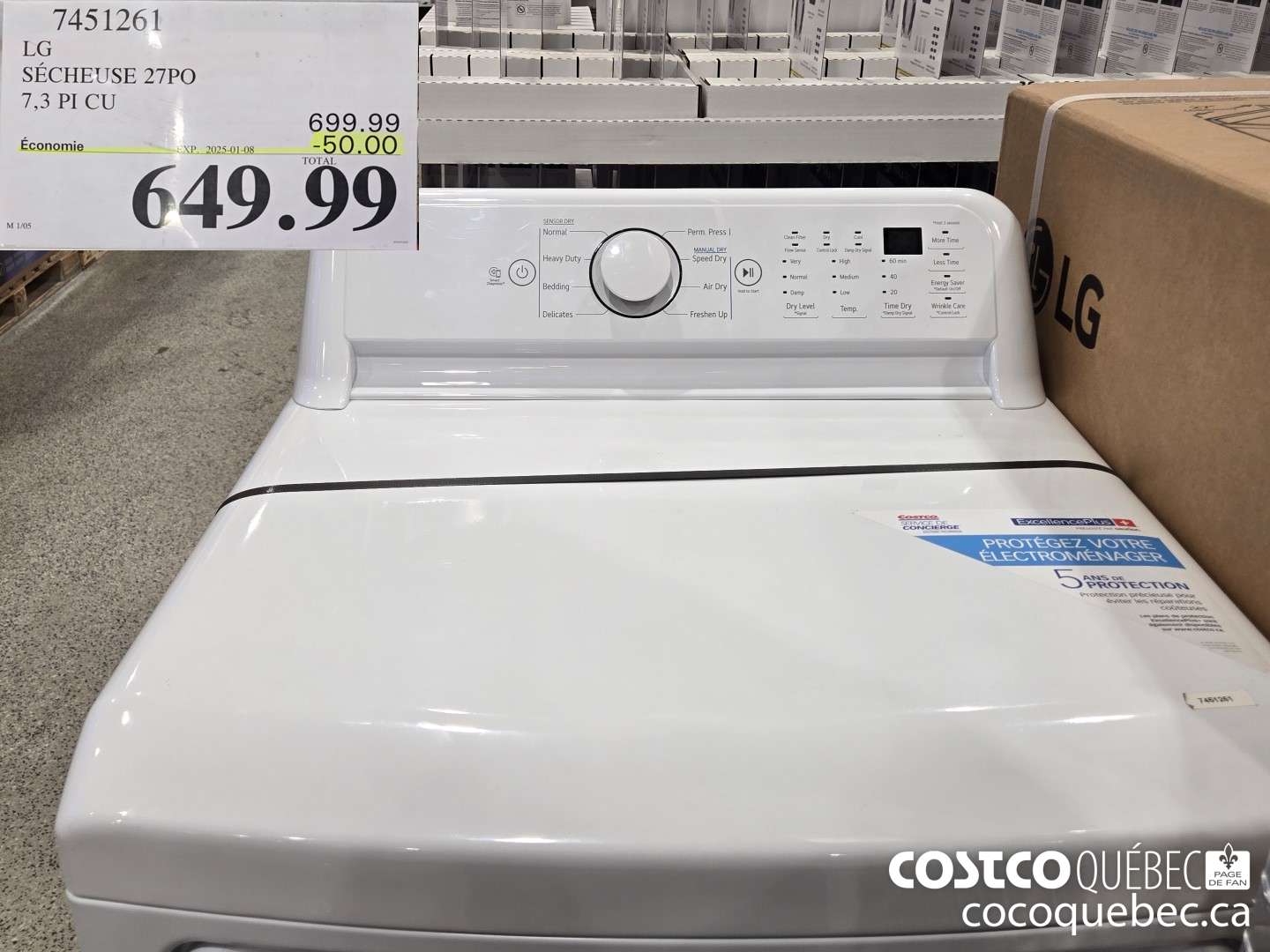 7451261 LG SECHEUSE 27PO ($50.00 INSTANT SAVINGS EXPIRES ON 2025-01-08) $649.99