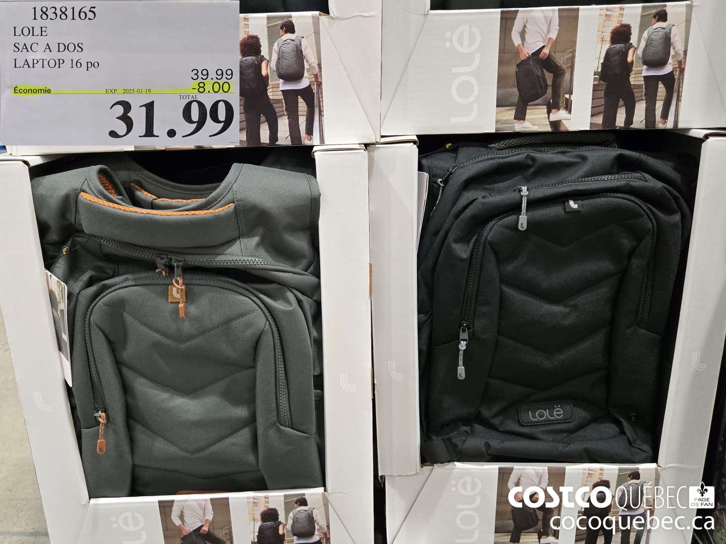 1838165 LOLE SAC A DOS LAPTOP 16 po  ($8.00 INSTANT SAVINGS EXPIRES ON 2025-01-19) $31.99