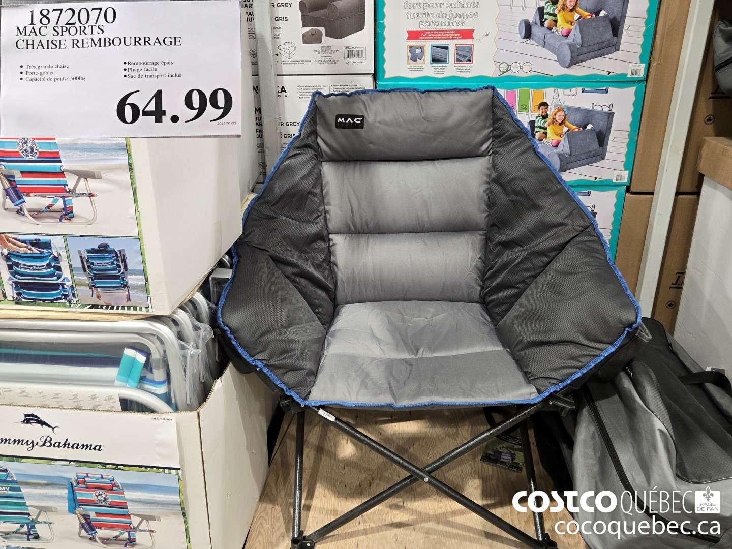 1872070 MAC SPORTS CHAISE REMBOURRAGE INCLUS SAC | TRANSPORT  $64.99