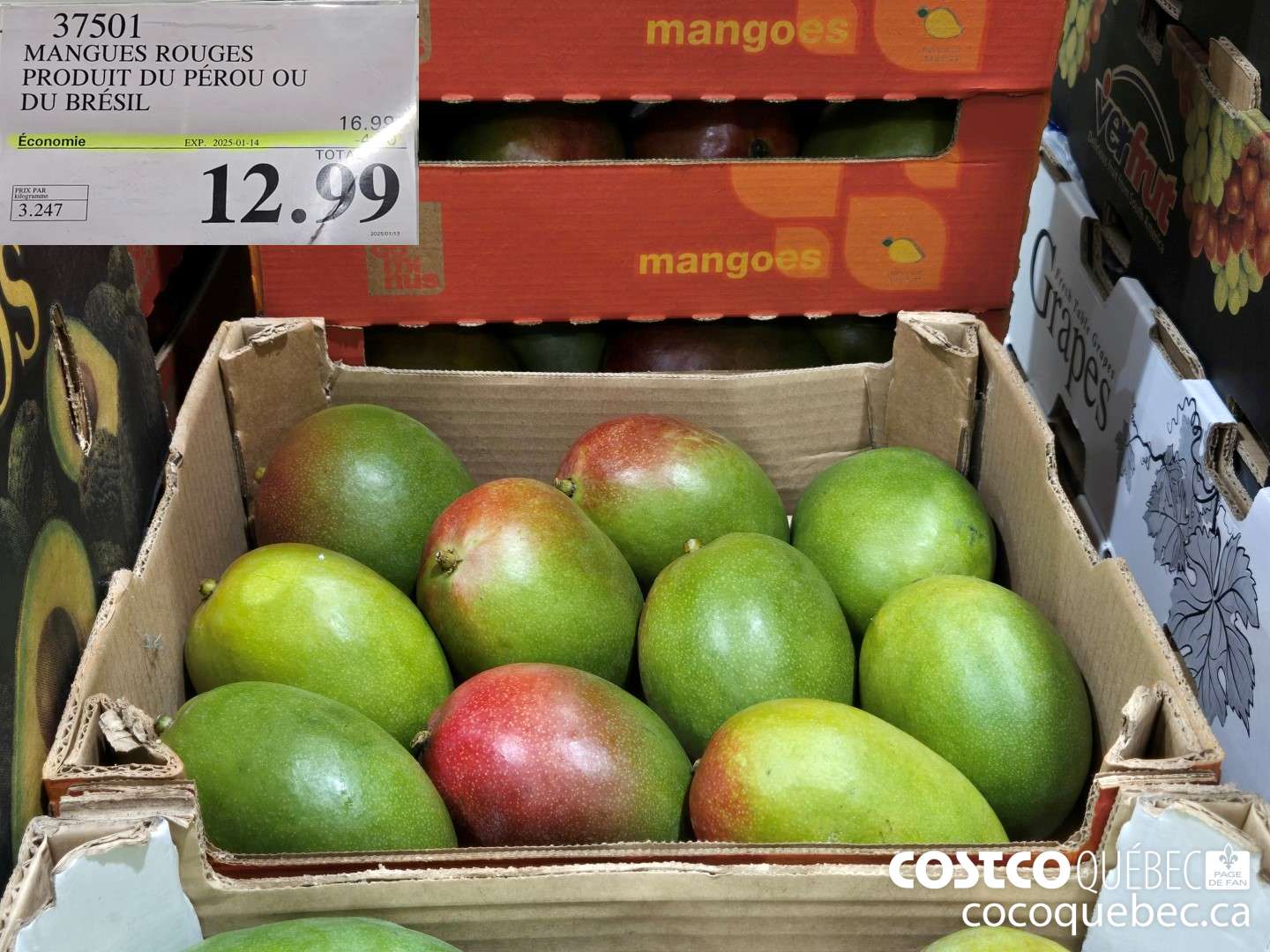 37501 MANGUES ROUGES PRODUIT DU BRESIL  ($4.00 INSTANT SAVINGS EXPIRES ON 2025-01-14) $12.99