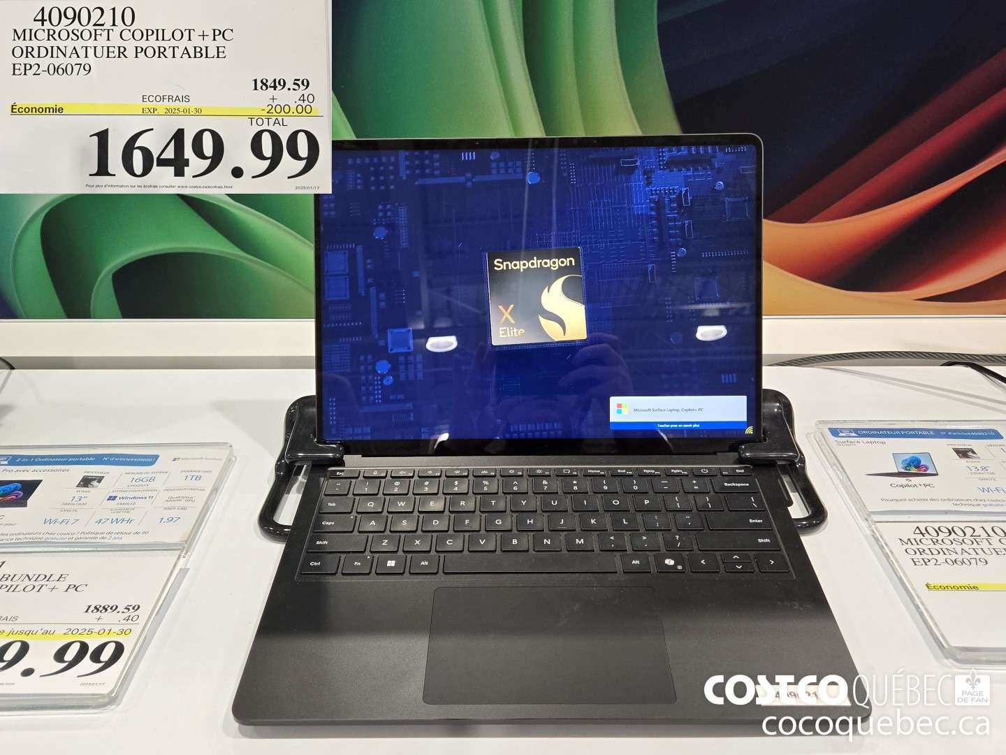 4090210 MICROSOFT COPILOT+PC ORDINATUER PORTABLE EP2-06079  ($200.00 INSTANT SAVINGS EXPIRES ON 2025-01-30) $1649.99