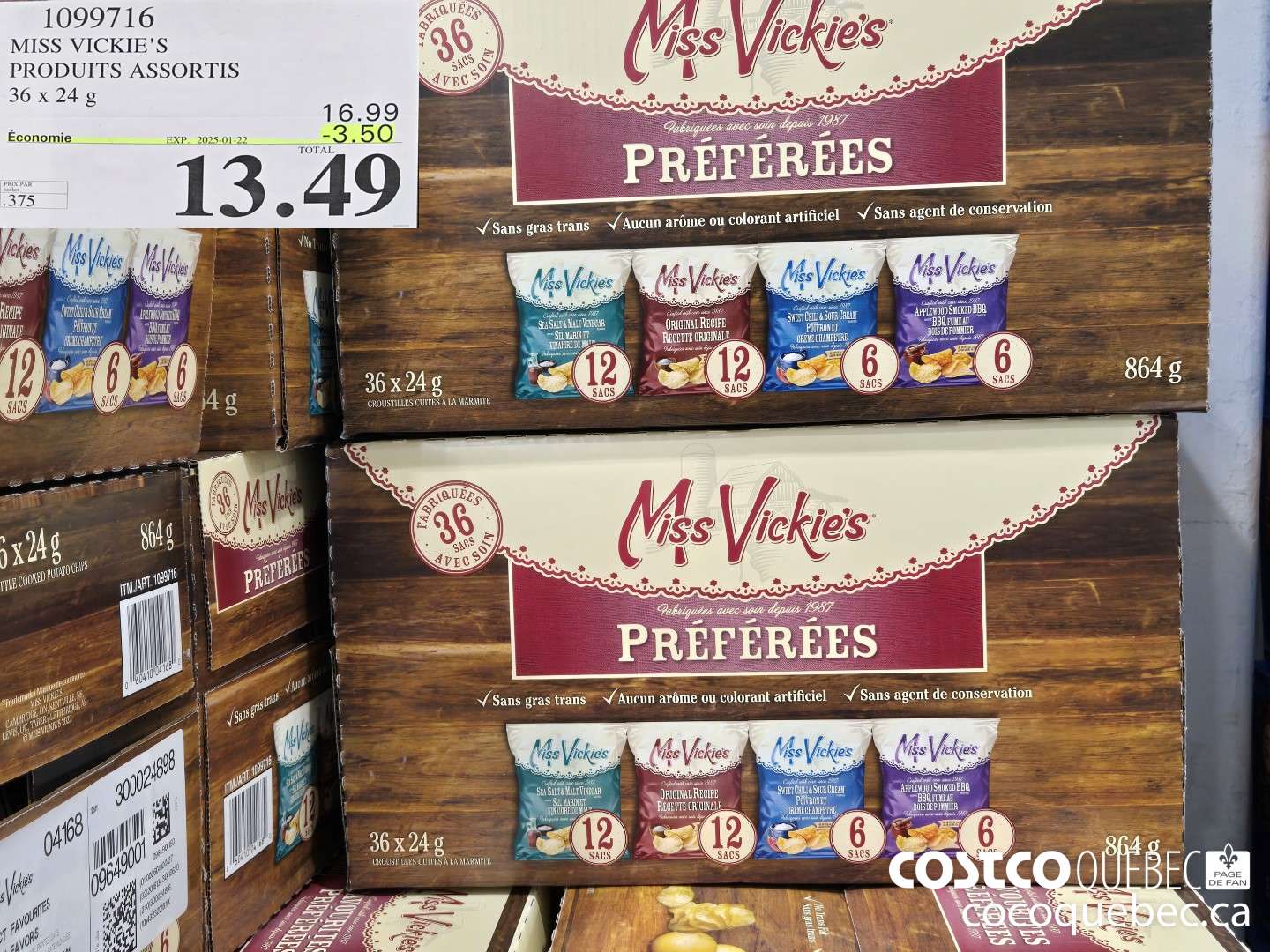 1099716 MISS VICKIE'S FAVORIS 36 x 24g ($3.50 INSTANT SAVINGS EXPIRES ON 2025-01-22) $13.49