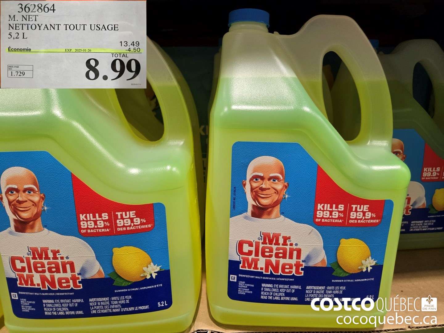 362864 M. NET TOUT USAGE ($4.50 INSTANT SAVINGS EXPIRES ON 2025-01-26) $8.99