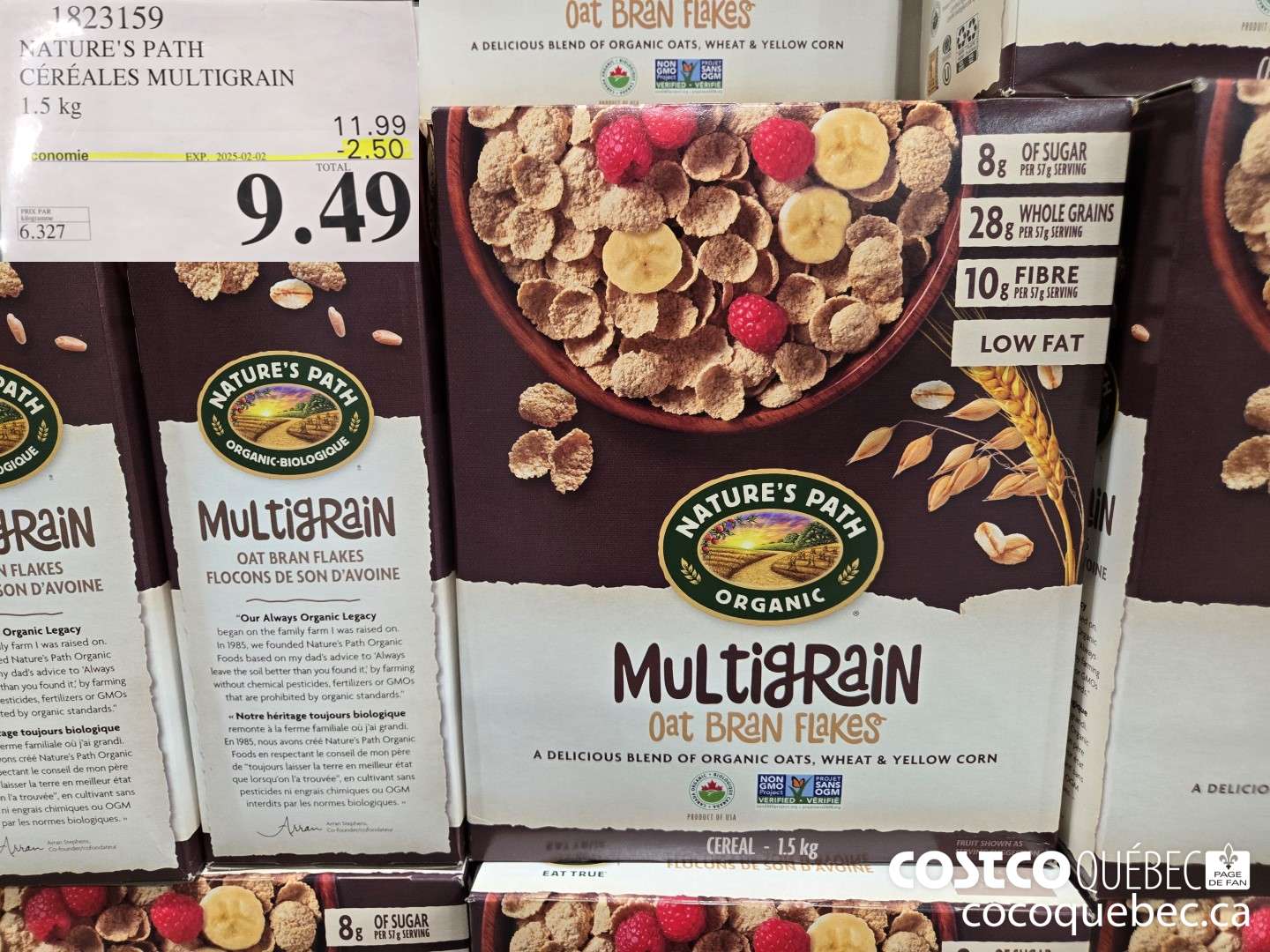 1823159 NATURE'S PATH CEREALES MULTIGRAIN  ($2.50 INSTANT SAVINGS EXPIRES ON 2025-02-02) $9.49