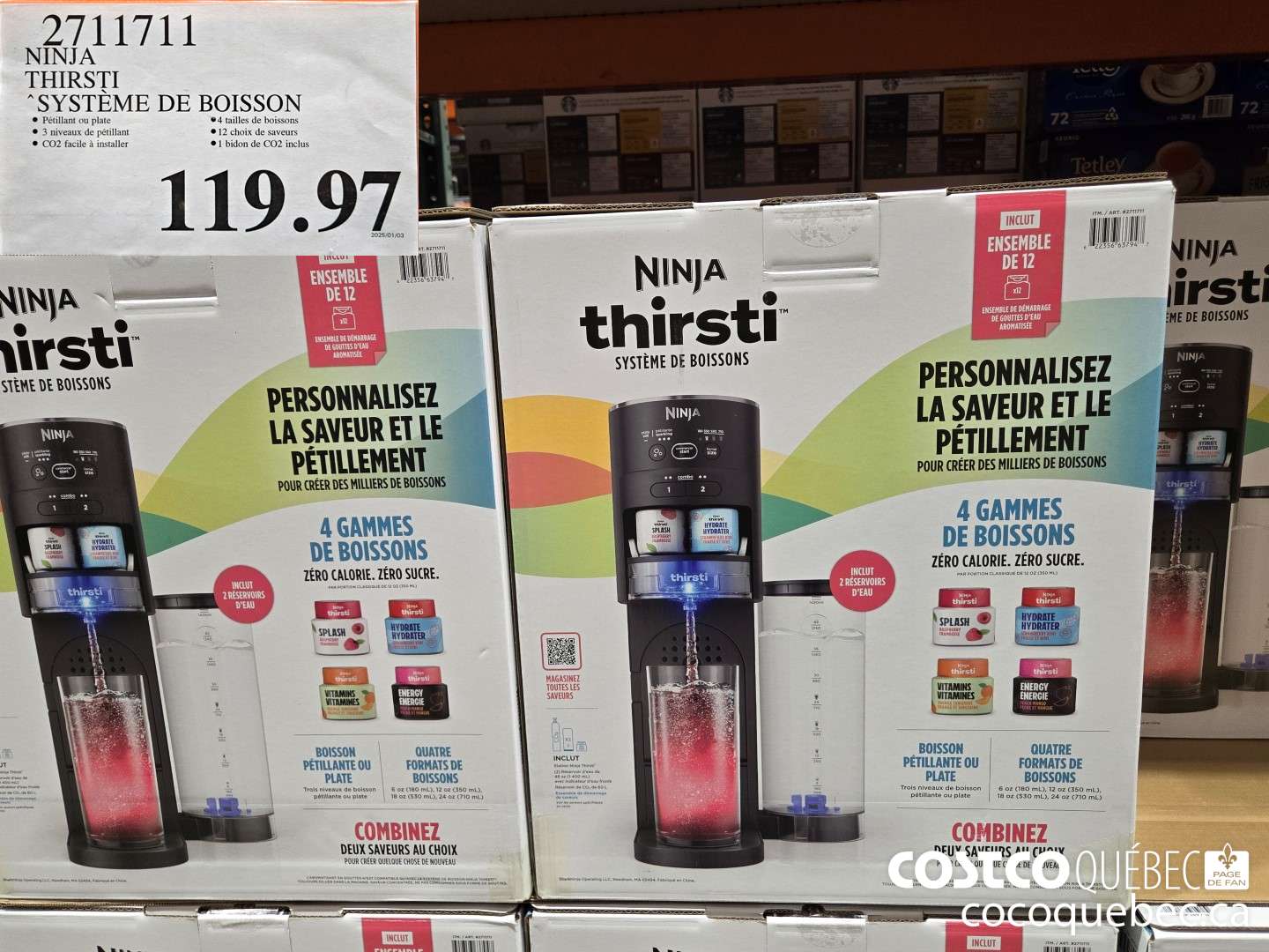 2711711 NINJA THIRSTI SYSTEME DE BOISSON  $119.97