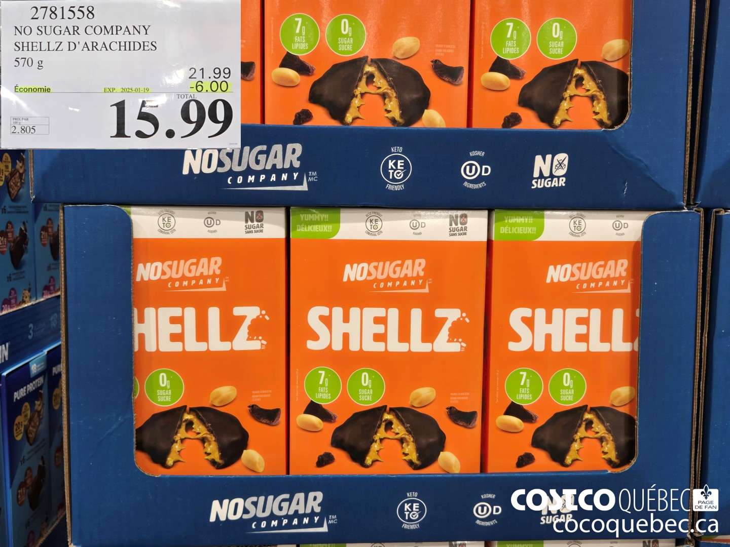 2781558 NO SUGAR COMPANY SHELLZ D'ARACHIDES  ($6.00 INSTANT SAVINGS EXPIRES ON 2025-01-19) $15.99