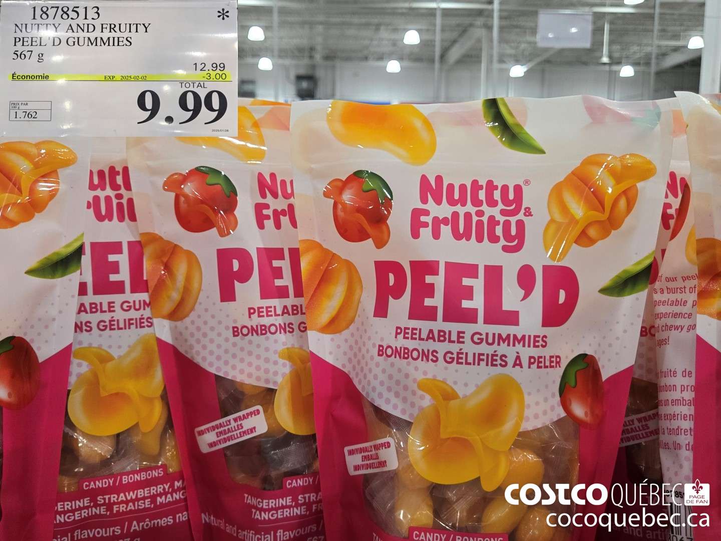 1878513 NUTTY AND FRUITY PEEL'D GUMMIES ($3.00 INSTANT SAVINGS EXPIRES ON 2025-02-02) $12.99
