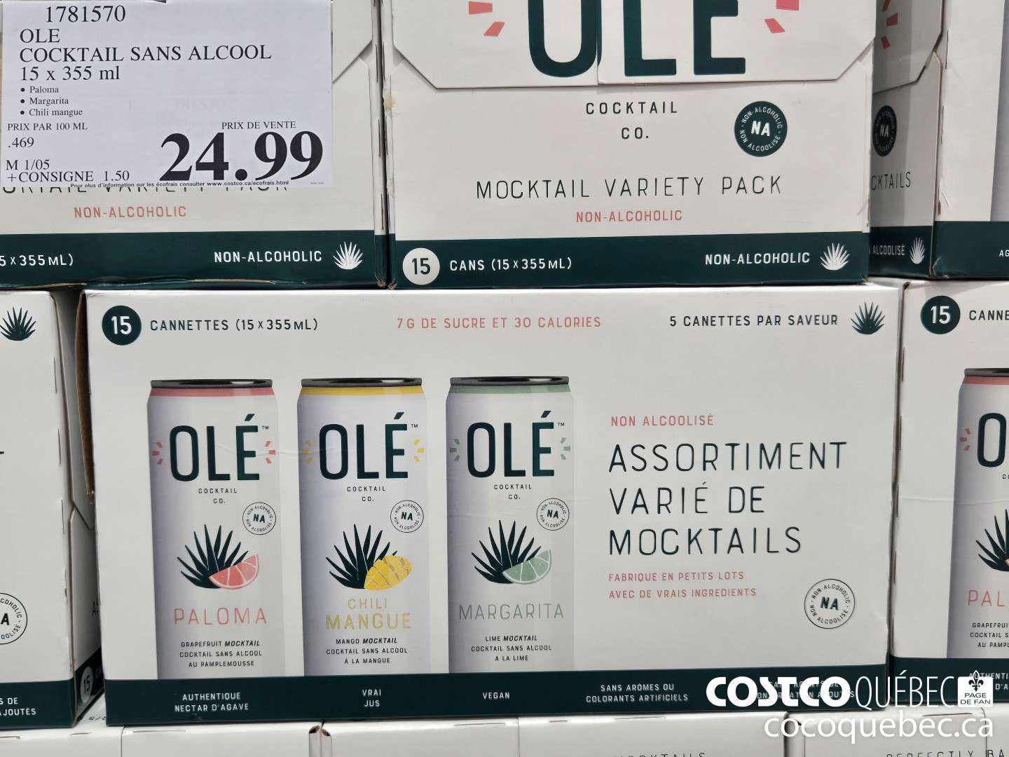 1781570 OLE COCKTAIL SANS ALCOOL  $24.99