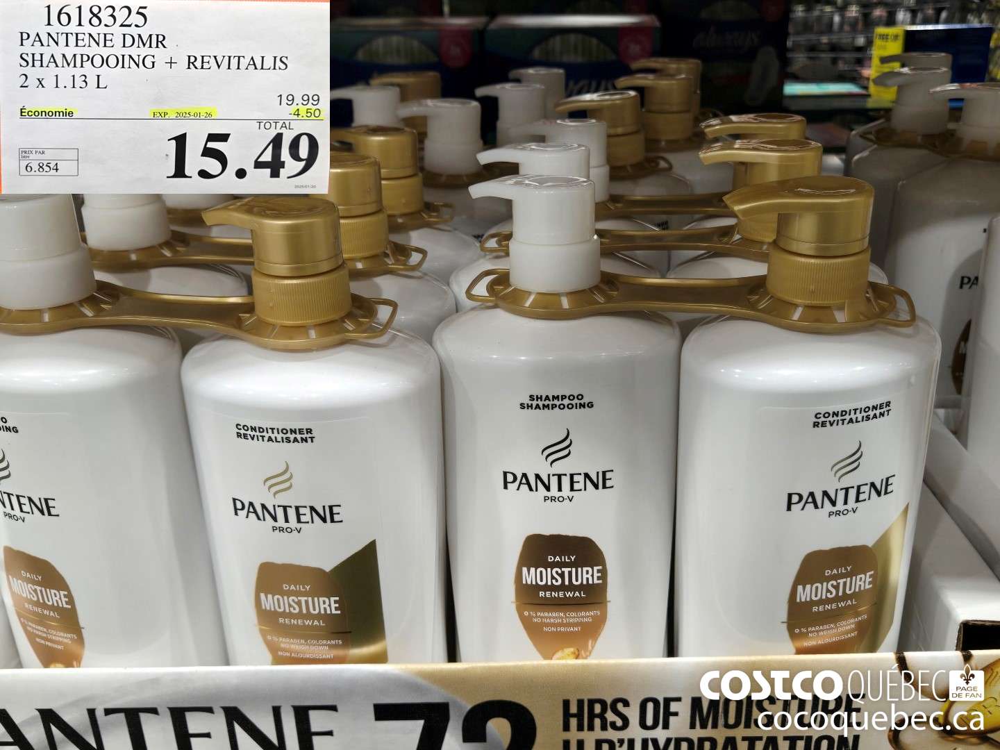 1618325 PANTENE DMR SHAMPOING/REVITALISANT  ($4.50 INSTANT SAVINGS EXPIRES ON 2025-01-26) $15.49