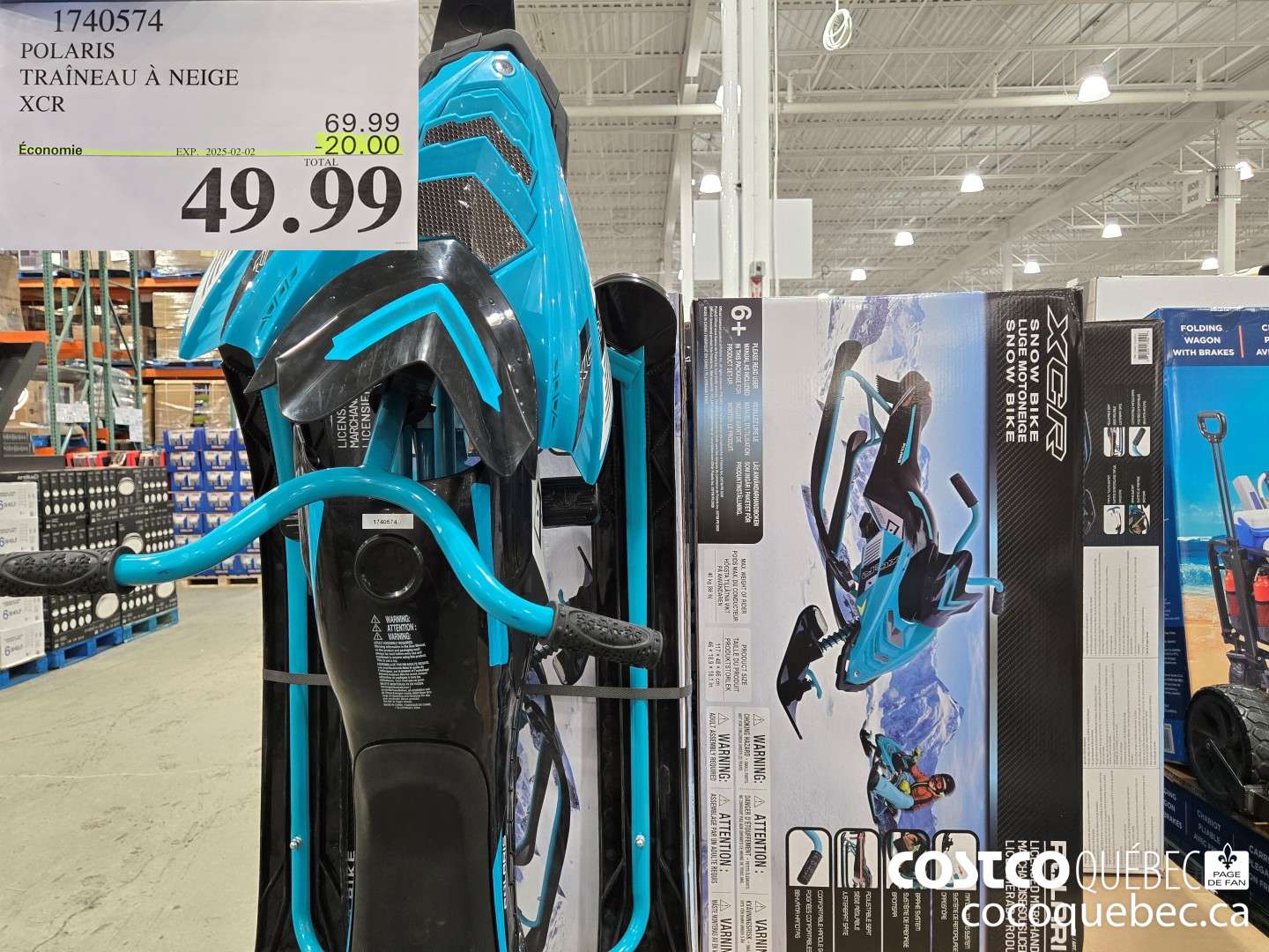 1740574 POLARIS TRAINEAU A NEIGE 2025-02-02 ($20.00 INSTANT SAVINGS) $49.99