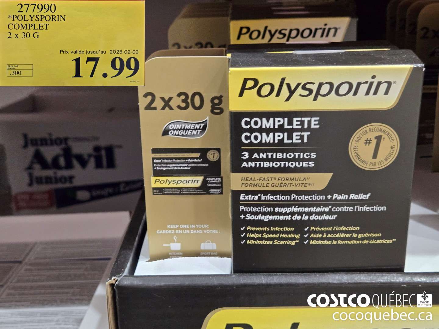 277990 *POLYSPORIN COMPLET 2X30 G  $17.99