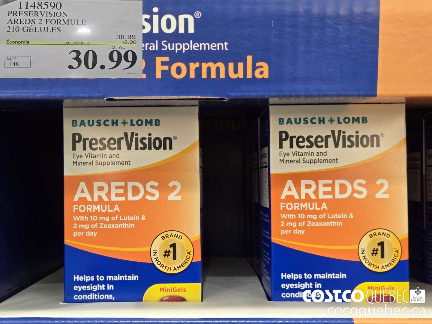 1148590 PRESERVISION AREDS 2 FORMULE 210 GELULES  ($8.00 INSTANT SAVINGS EXPIRES ON 2025-02-02) $30.99