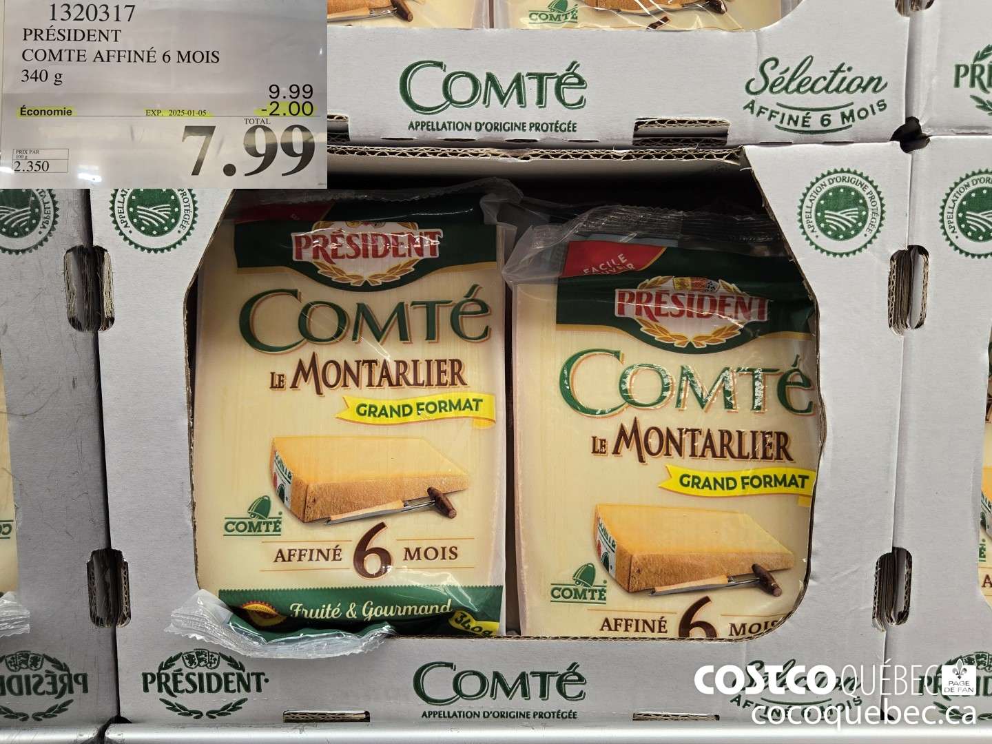 1320317 PRESIDENT COMTE AFFINE 6 MOIS 340 g ($2.00 INSTANT SAVINGS EXPIRES ON 2025-01-05) $7.99