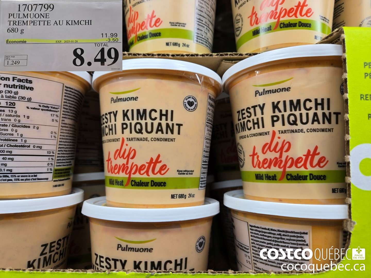 1707799 PULMUONE TREMPETTE AU KIMCHI 680 G a a §.49  ($3.50 INSTANT SAVINGS EXPIRES ON 2025-01-28) $8.49