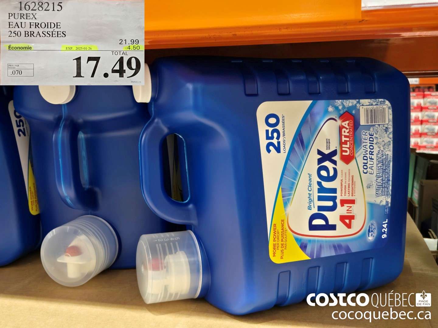1628215 PUREX EAU FROIDE E250 BRASSEES  ($4.50 INSTANT SAVINGS EXPIRES ON 2025-01-26) $17.49